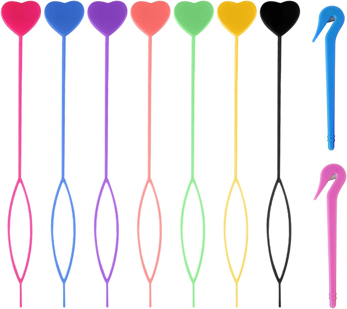 7 Hair Scrunchie Tools, 2 Hair Removers, Braiding Tools, Hair Braiding Pins, Hair Bead Needles, Quick Hair Braiding Tools, Hair Styling Accessories image number 3