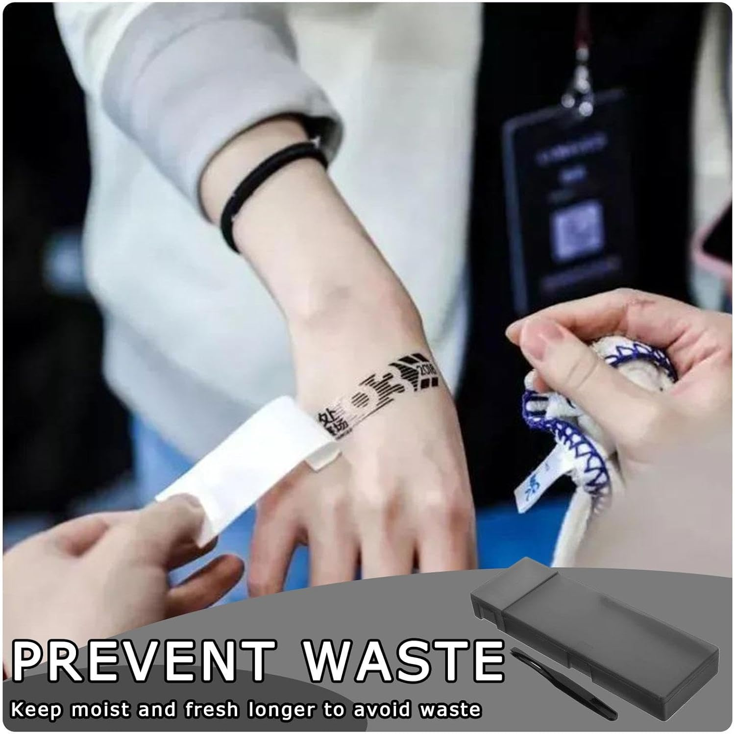 Water Decals Sticker Operated Box - Portable Operated Box Sticker Water Decals Moisturizing Box,Wet Palette Painting Tool with Sponge Tweezers for Model & Painting image number 1