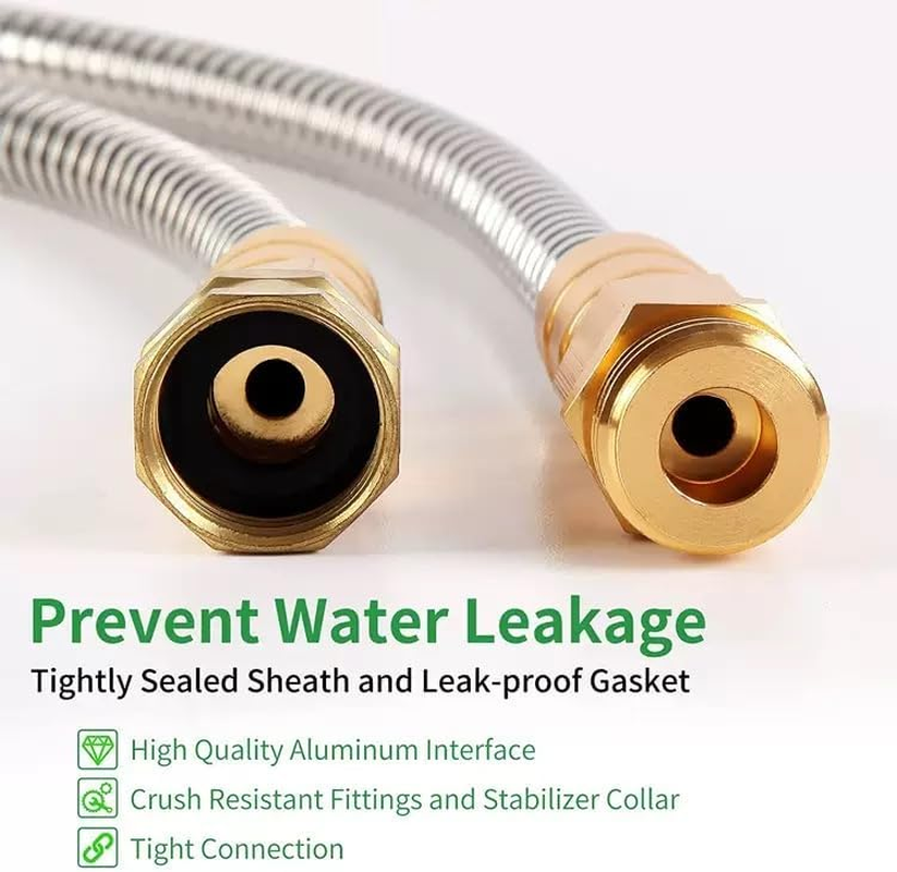 Expandable Metal Garden Hose 50 FT - 304 Stainless Steel Water Hose 50 FT - Lightweight Non Kinking Flexible Garden Hose, No Bite (1500, Centimeters) image number 4