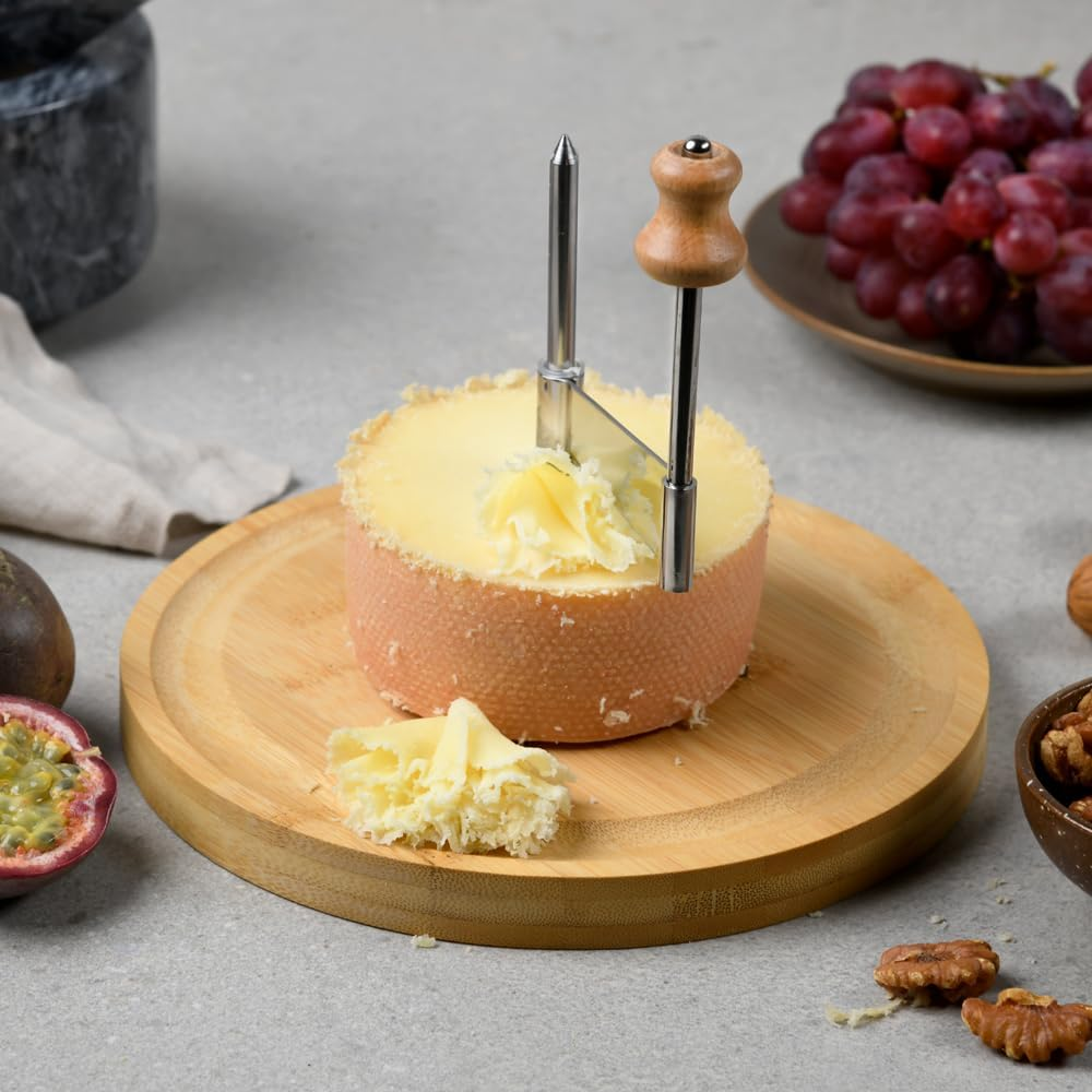 Kesper Cheese Slicer, Material: FSC Certified Bamboo, Dimensions: Diameter 22 Cm, Total Height: 16 Cm, Colour: Natural, 58620 image number 1