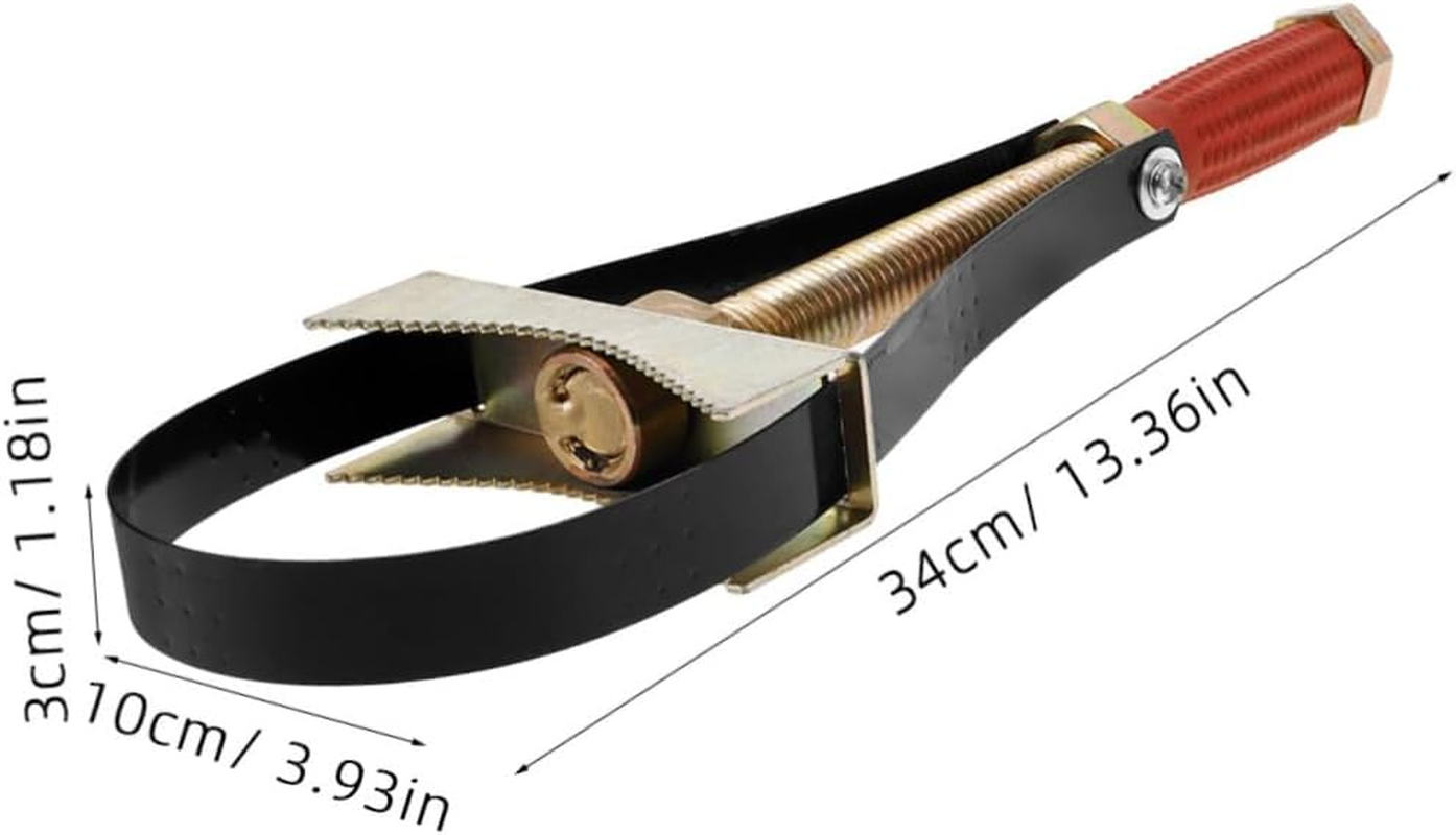 MOLUCKFU Heavy Duty Steel Strap Oil Filter Wrench Tool Adjustable Filter Removal Spanner for Automotive Maintenance image number 6