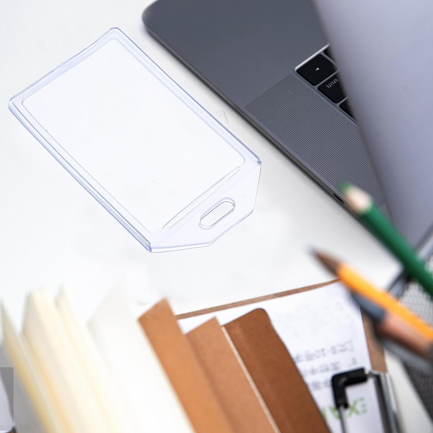 VINTORKY 10 Pcs Transparent PVC Card Holders Suitcase Name Tags Luggage Labels for Travel Work Badges School Bags Backpack Protection image number 1