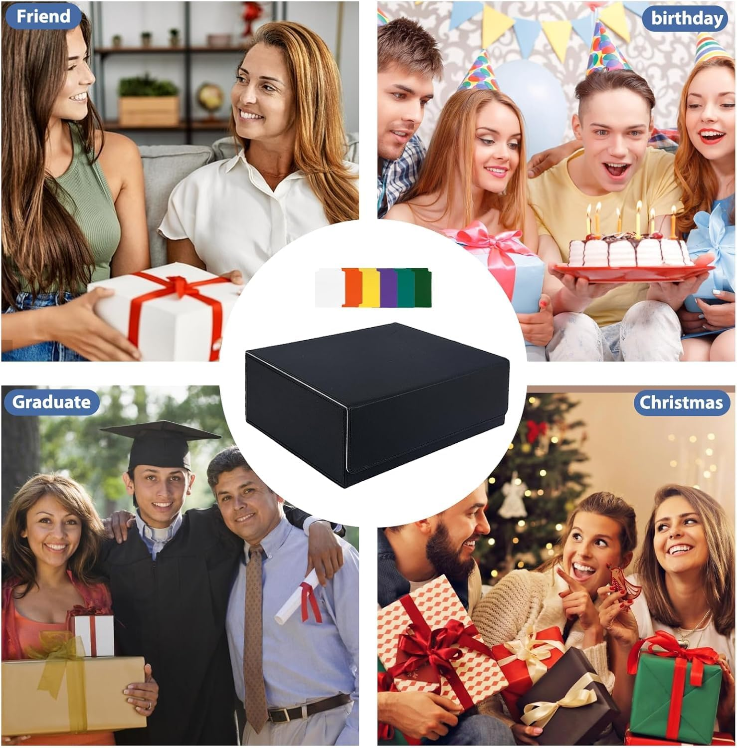 Card Deck Case for Trading Cards, 1800+ PU Leather Magnetic Commander Card Deck Case,Magic Card Protectors Box Fit for Yugioh, MTG and Sport Cards image number 3