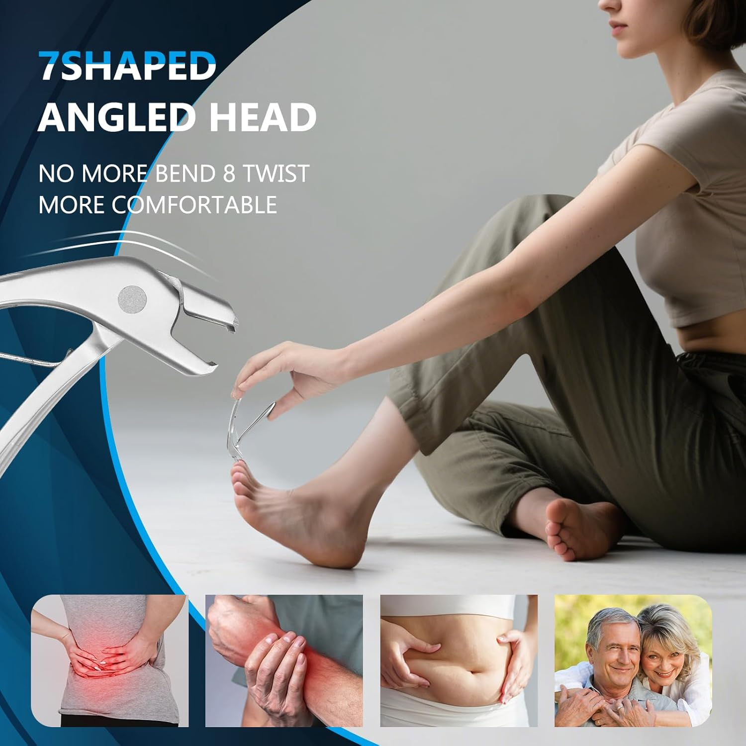 Vepkuso Nail Clippers&Toenail Clippers for Thick Nails for Seniors | Toe Nail Clippers Set for Ingrown Nails for Men | Manicure Kit &Nail Cutter for Women (Sliver(Ac)) image number 3