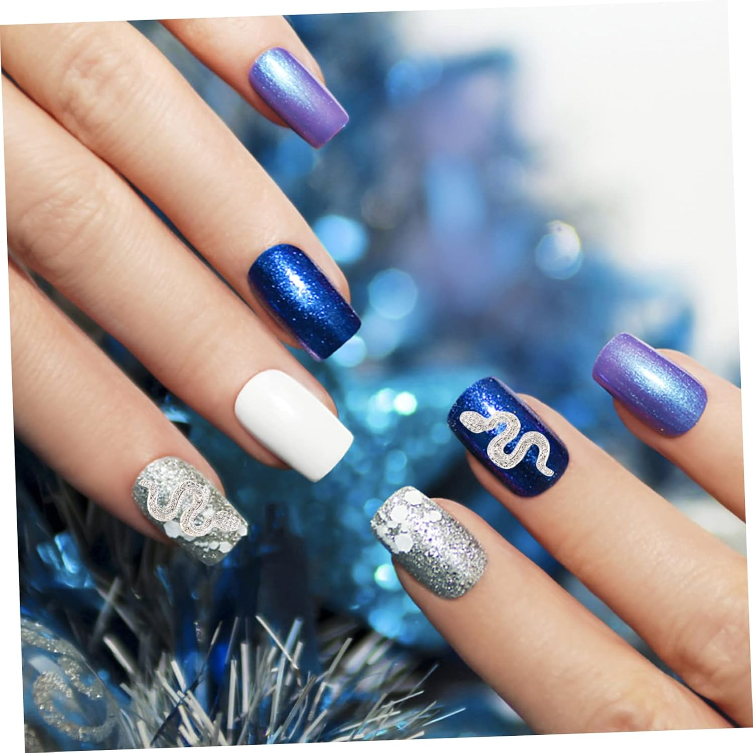 Beaupretty 40 Pieces Small Snake Nail Charms Creative Nail Decoration for DIY Nail Art for Manicure for Women image number 1