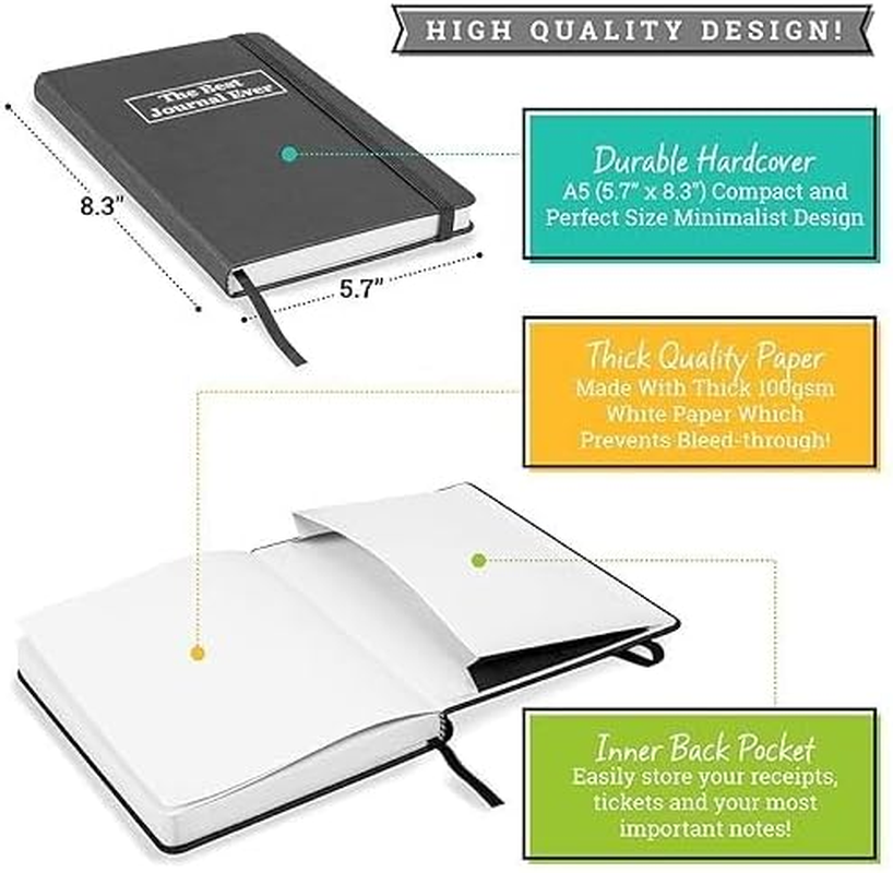 The Best Journal Ever - Writing Prompt Journal for Men & Best Self Journals to Write in for Women - Daily Notebook Diary & Gratitude Planner for Wellness & Mindfulness: Hardcover Notebooks for Habits image number 6