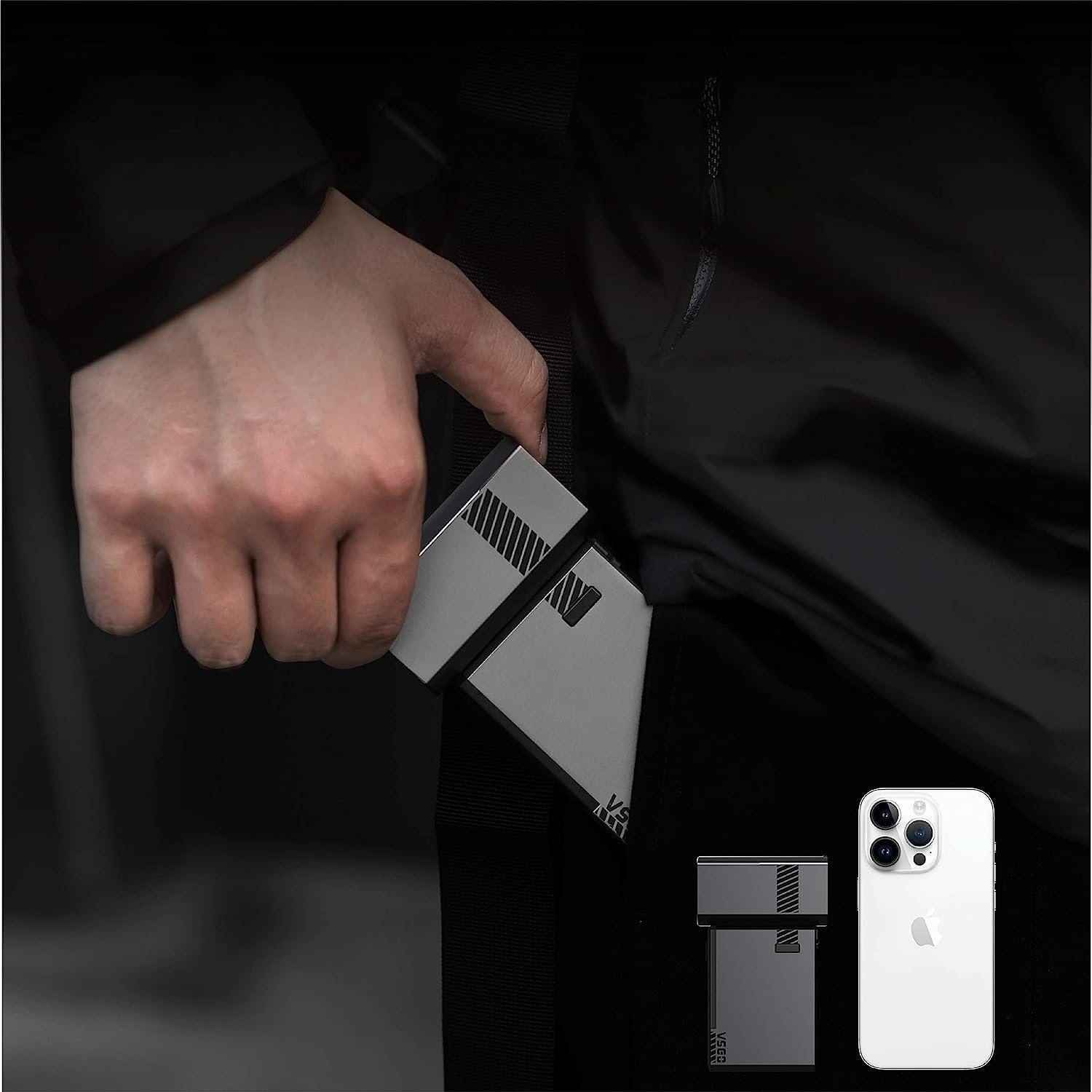 VSGO V-EB012-S1 Electric Air Duster, 100,000 RPM, 3 Levels Wind Power Adjustment, Maximum Wind Speed of 13.5 Ft (34.5 M/S) Smartphone Size, Compact, LED Light, USB Type-C Charging, Air Pump, Cleaning image number 3