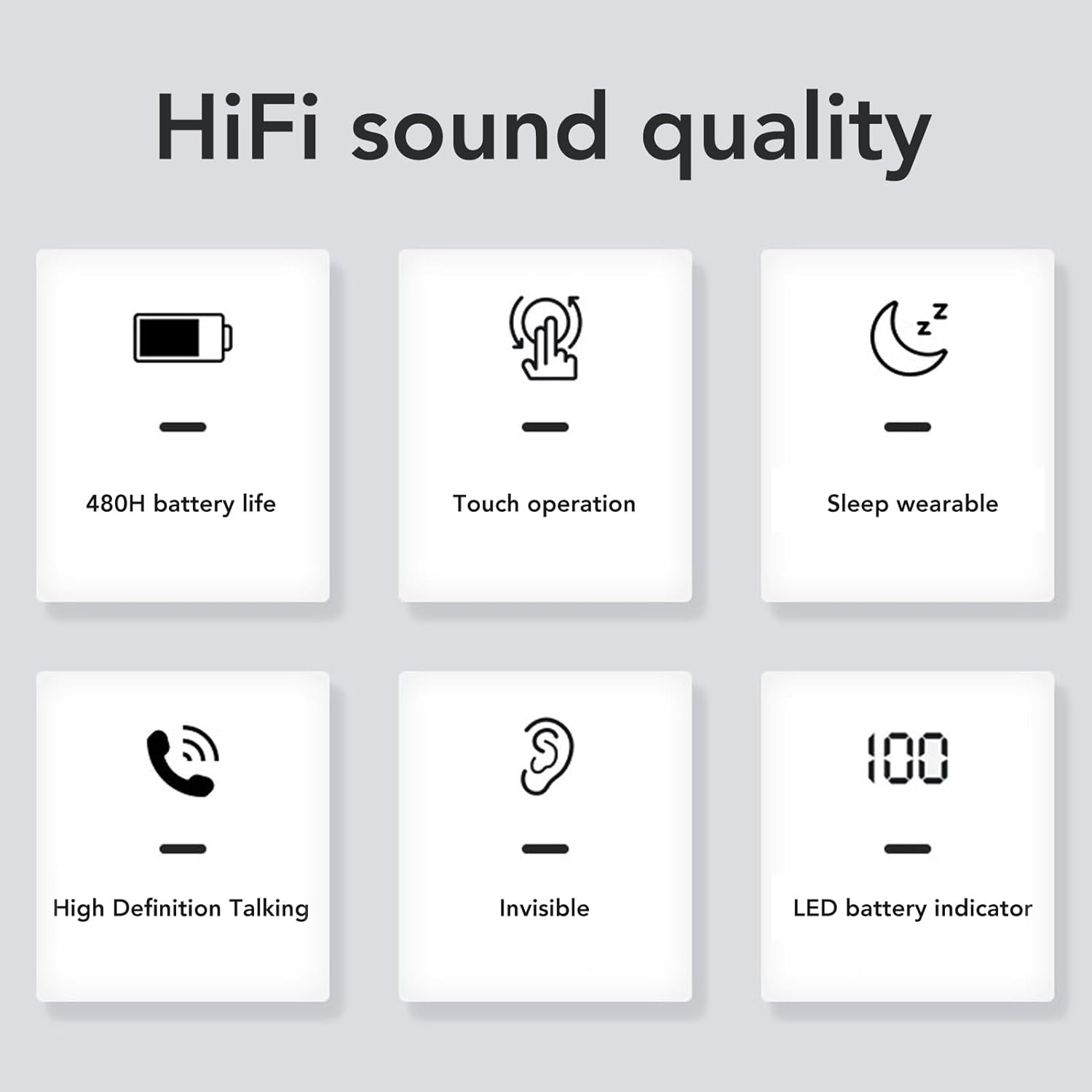 Annadue Invisible Earbuds, Bluetooth Earbuds, Sleep Earbuds, Noise Isolating Sleep Headphones, Wireless Sleep Headphones, Bluetooth 5.3 with Charging Case, for Side Sleep