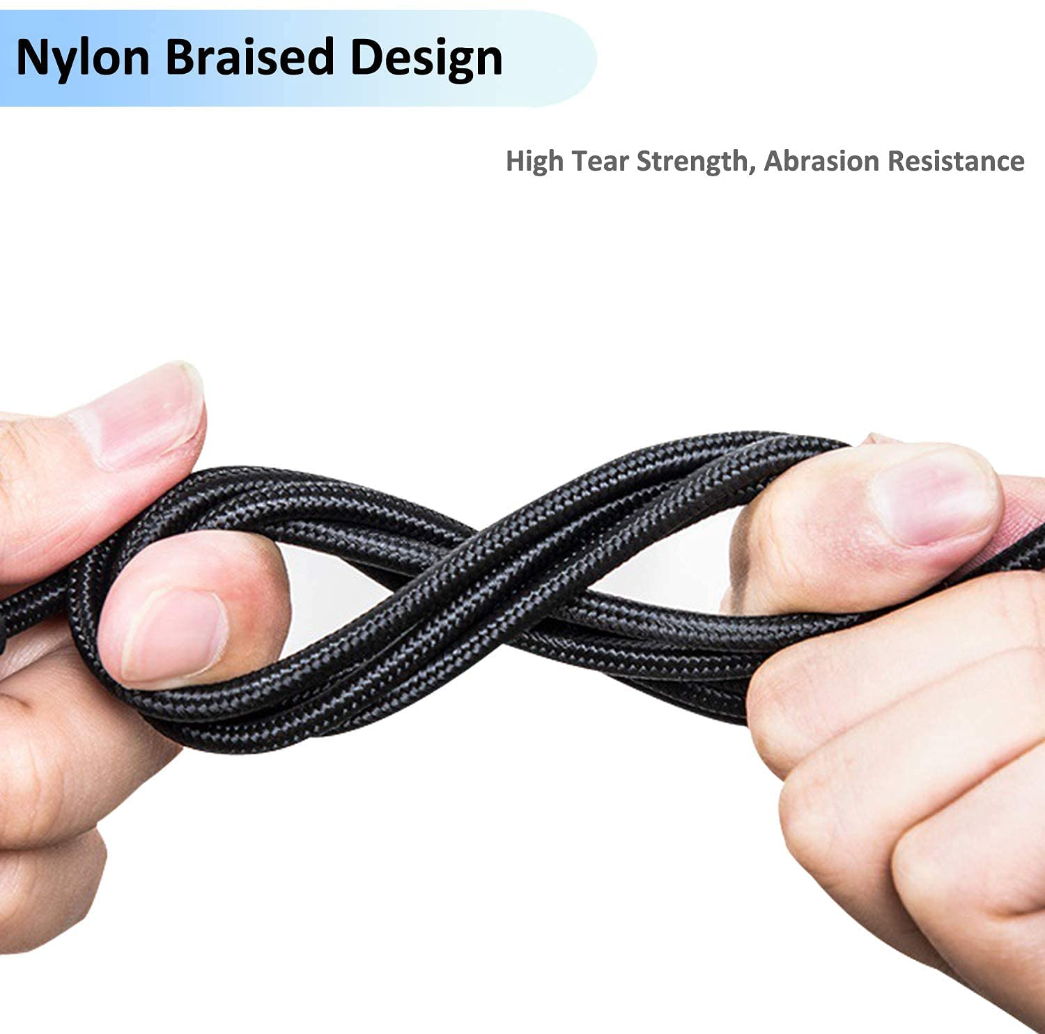 Leclooc Replacement for Astro A40 Cord, A10 Headset Cable Braided Wire, 6.5 Feet/2.0 M Volume Control Cable Compatible with Astro A40TR/A40/A10 Gaming Headsets Cord image number 2