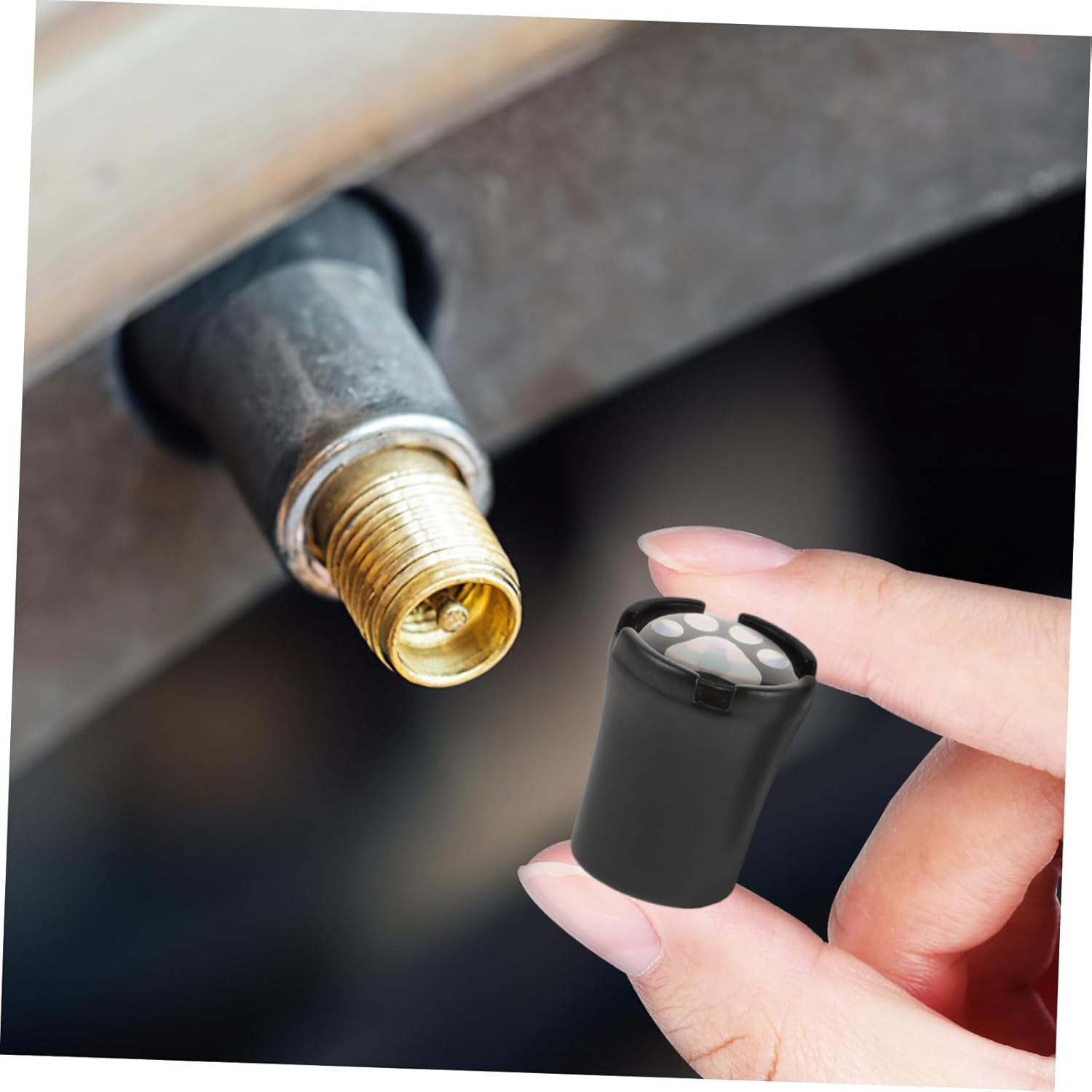 ULTECHNOVO Tire Valve Cap Lightweight Tire Valve Stem Cover Car Wheel Hub Cap Replacement Automotive Part Vehicle Supply image number 1