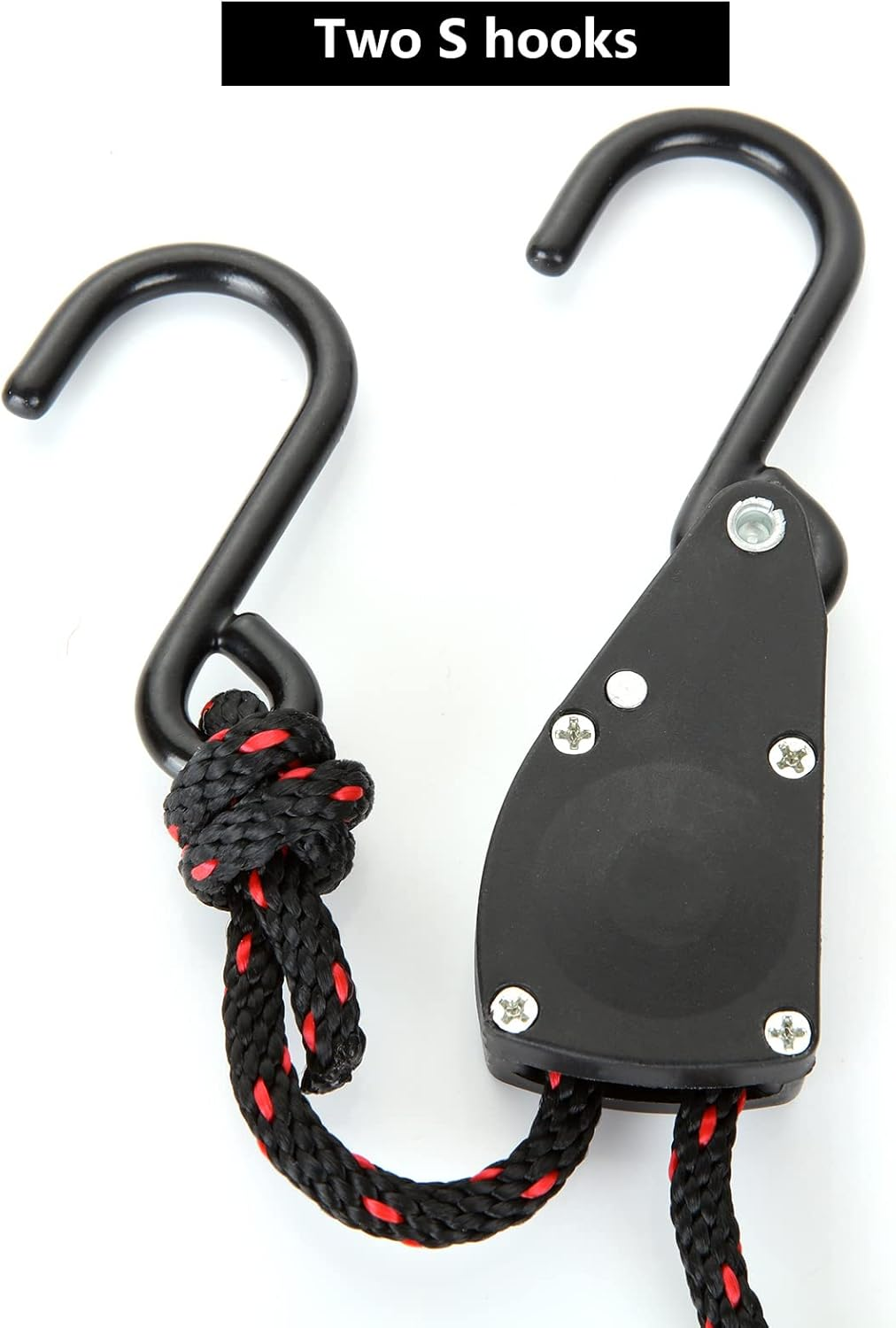 DAJAVE 4 Pack Kayak Rope Tie Downs, 1/4" X 11.8Ft Rope Tie Downs Canoe Bow and Stern Tie down Strap, Heavy Duty Adjustable Rope Clip Tie down Kayak and Canoe Accessories image number 2