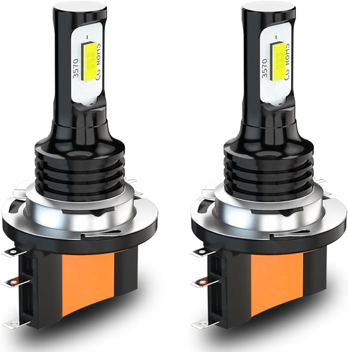 H7 LED Bulbs 6500K White, 1:1 Mini Size, Non-Polarity, No Adapter Required Easy Install H7 LED Light, Fanless Fog Lights Headlights Halogen Replacement Bulb, Pack of 2 (H7)