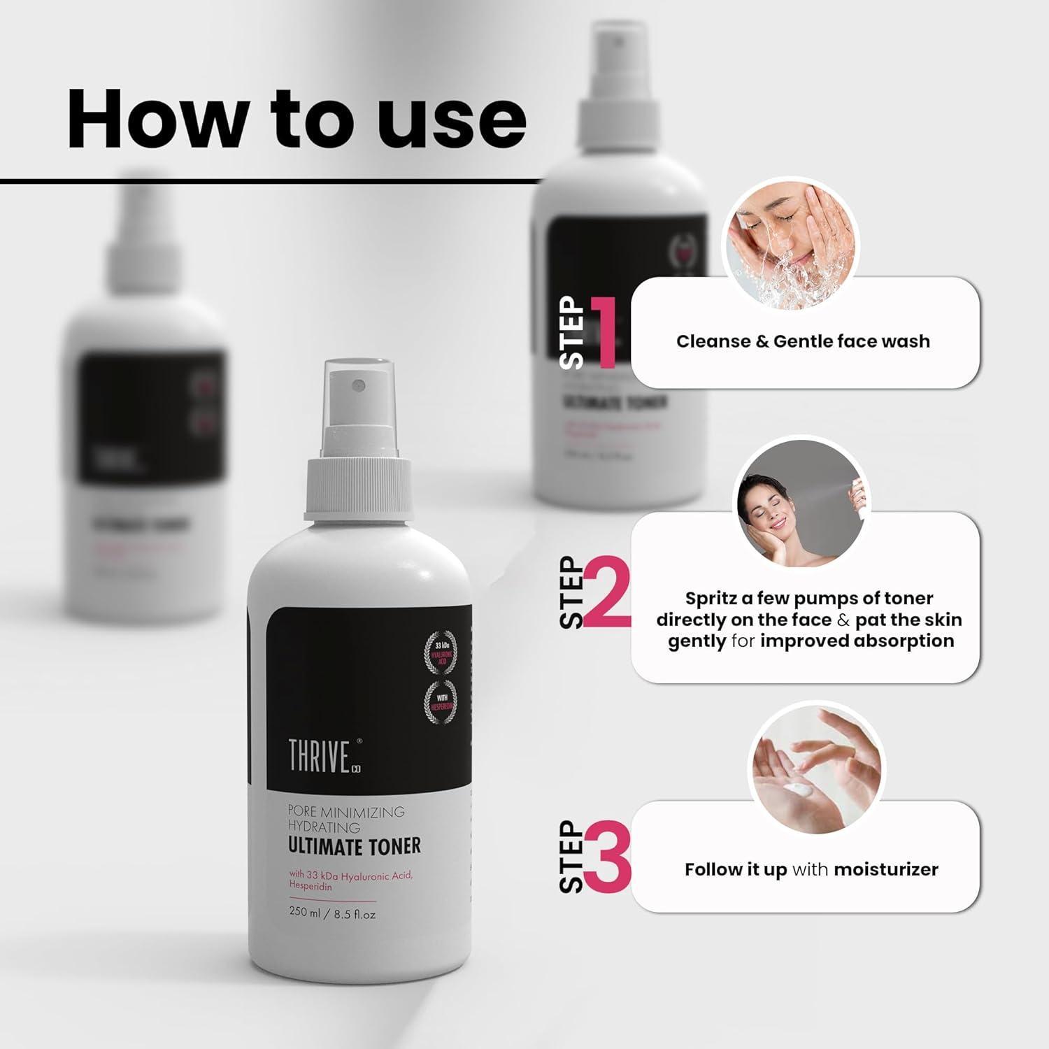 Thriveco Pore-Minimizing Ultimate Toner for Glowing Skin & Pore Tightening 250 Ml (Pack of 1) Transperant image number 1