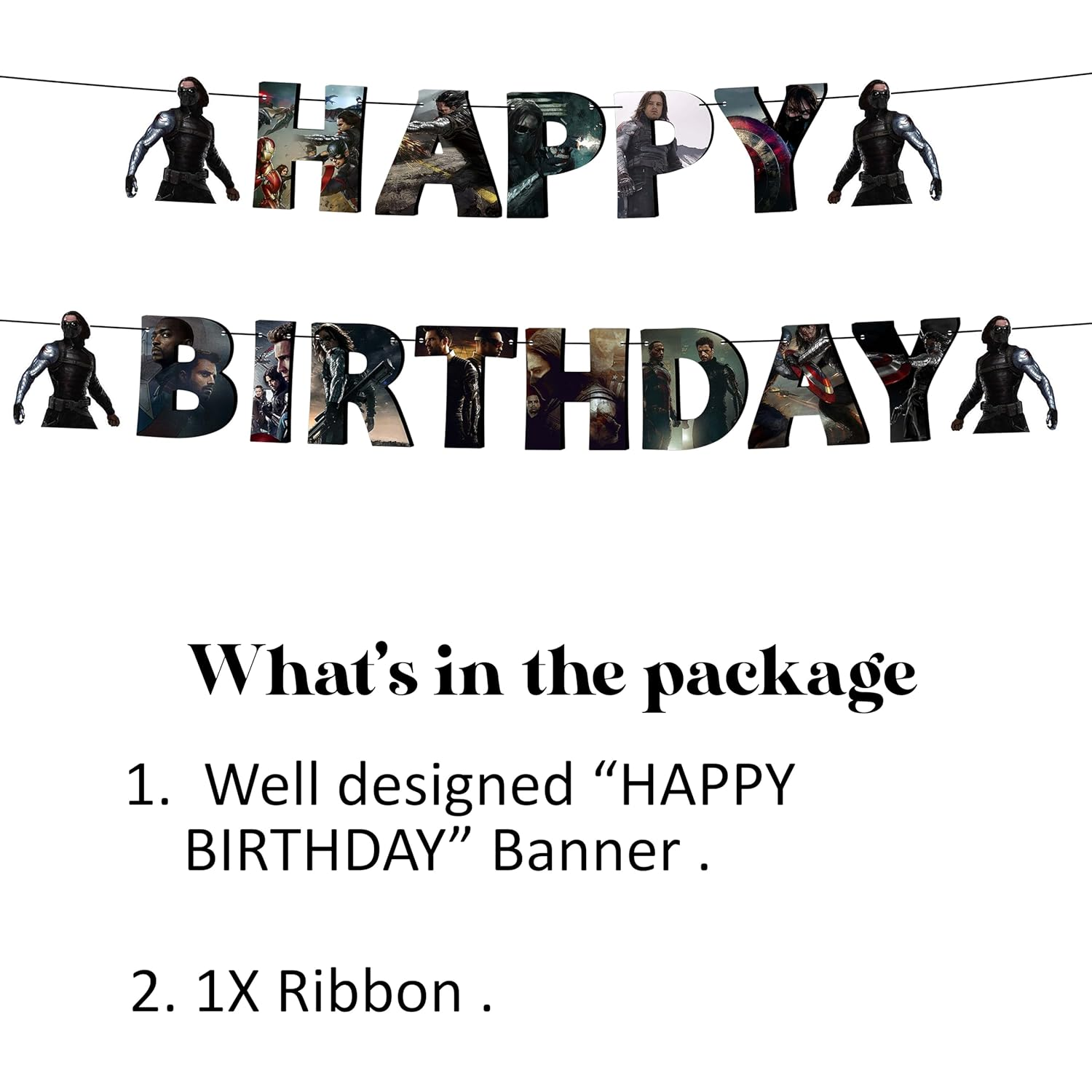 Wntr Slder Birthday Banner &ndash; Striking Party Decoration for Heroic Celebrations image number 6
