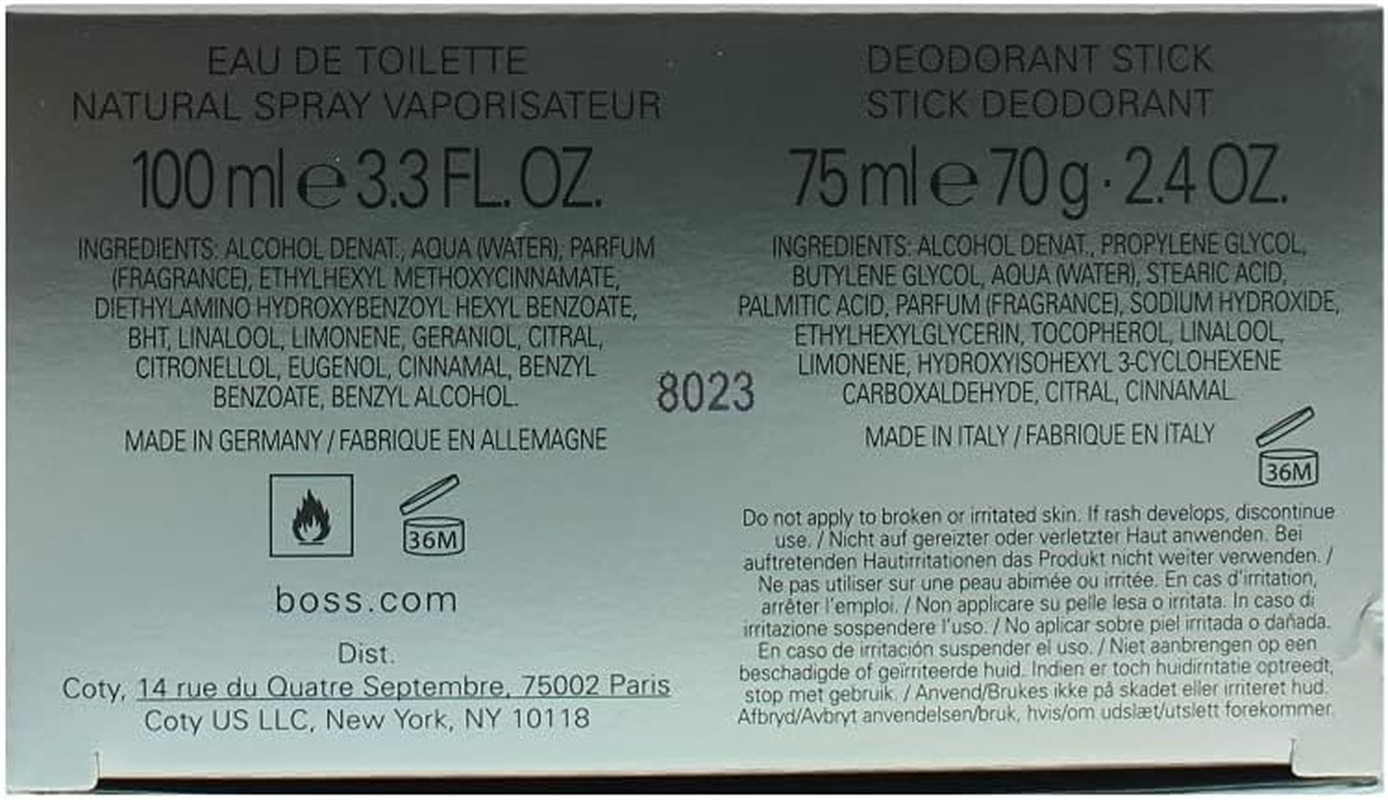 Hugo Boss Boss 6 2 Pc. Gift Set (Eau De Toilette Spray 3.3 Oz / 100 Ml + Deodorant Stick 2.4 Oz / 70G), 98 Ml Pack of 1 image number 1