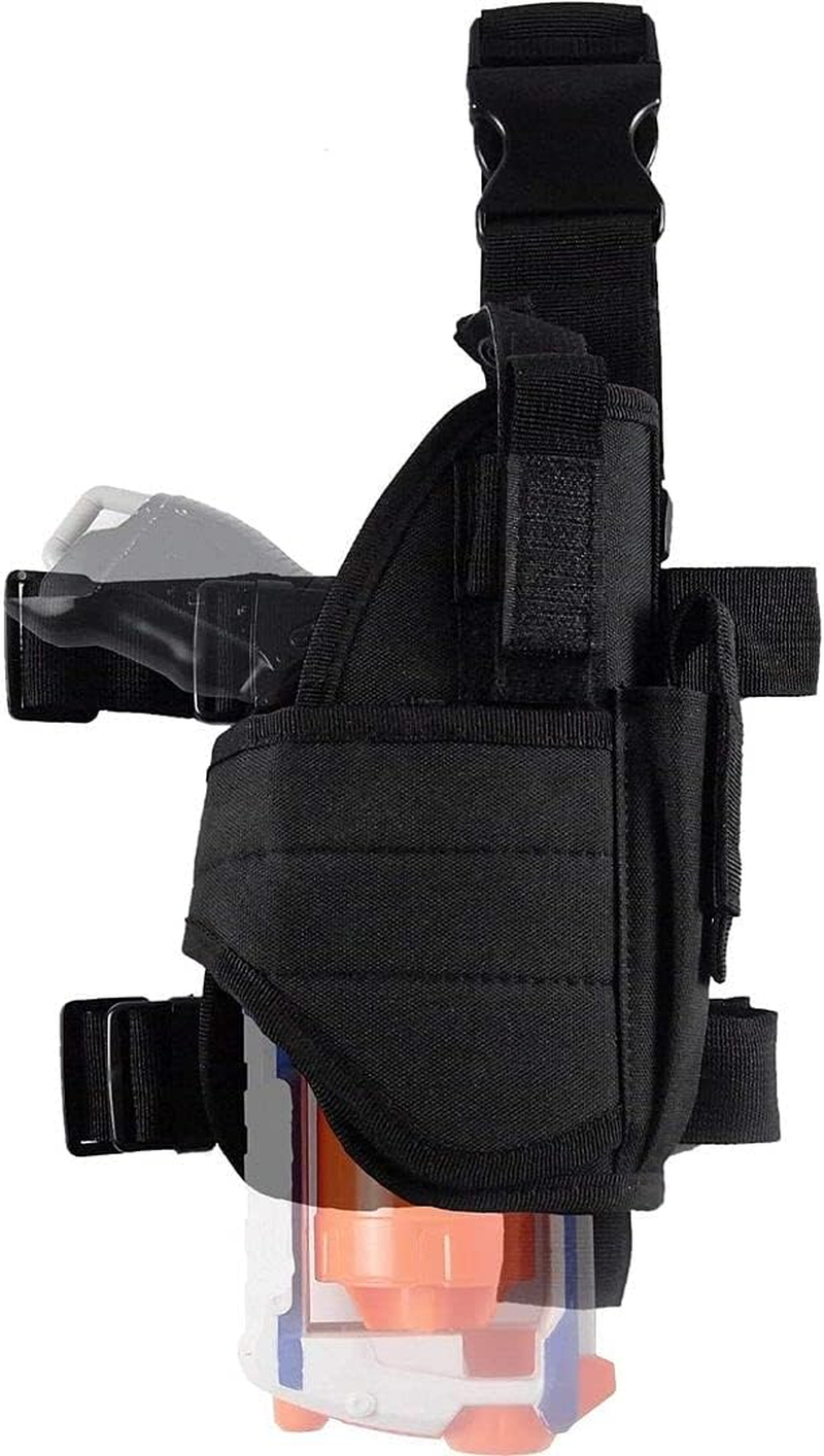 BOROLA Adjustable Tactical Leg Holster Compatible for Nerf Elite Series Blaster(Black) image number 2