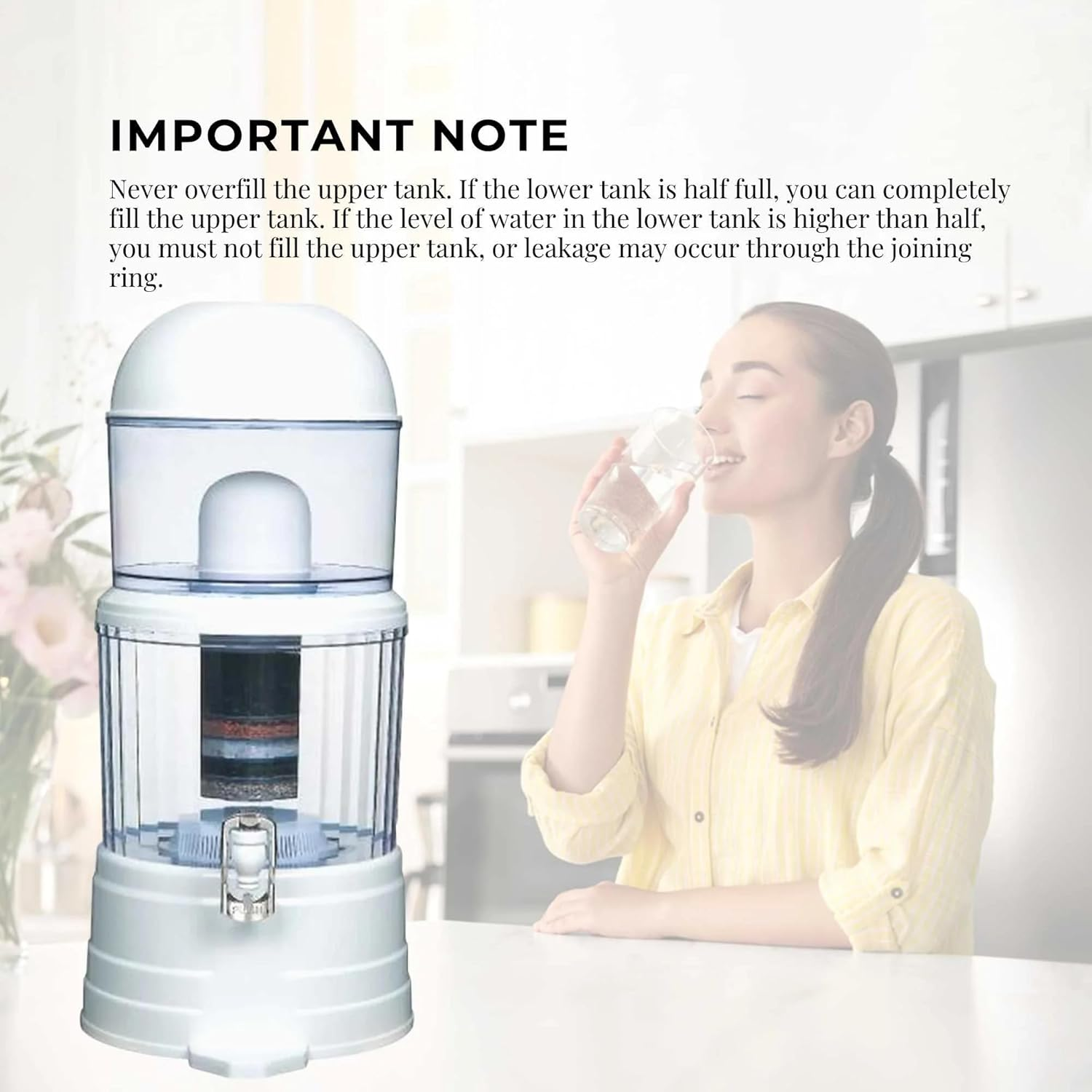 16L Benchtop 8 Stage Water Filter - Ceramic Carbon Mineral Stone Silica Purifier image number 4