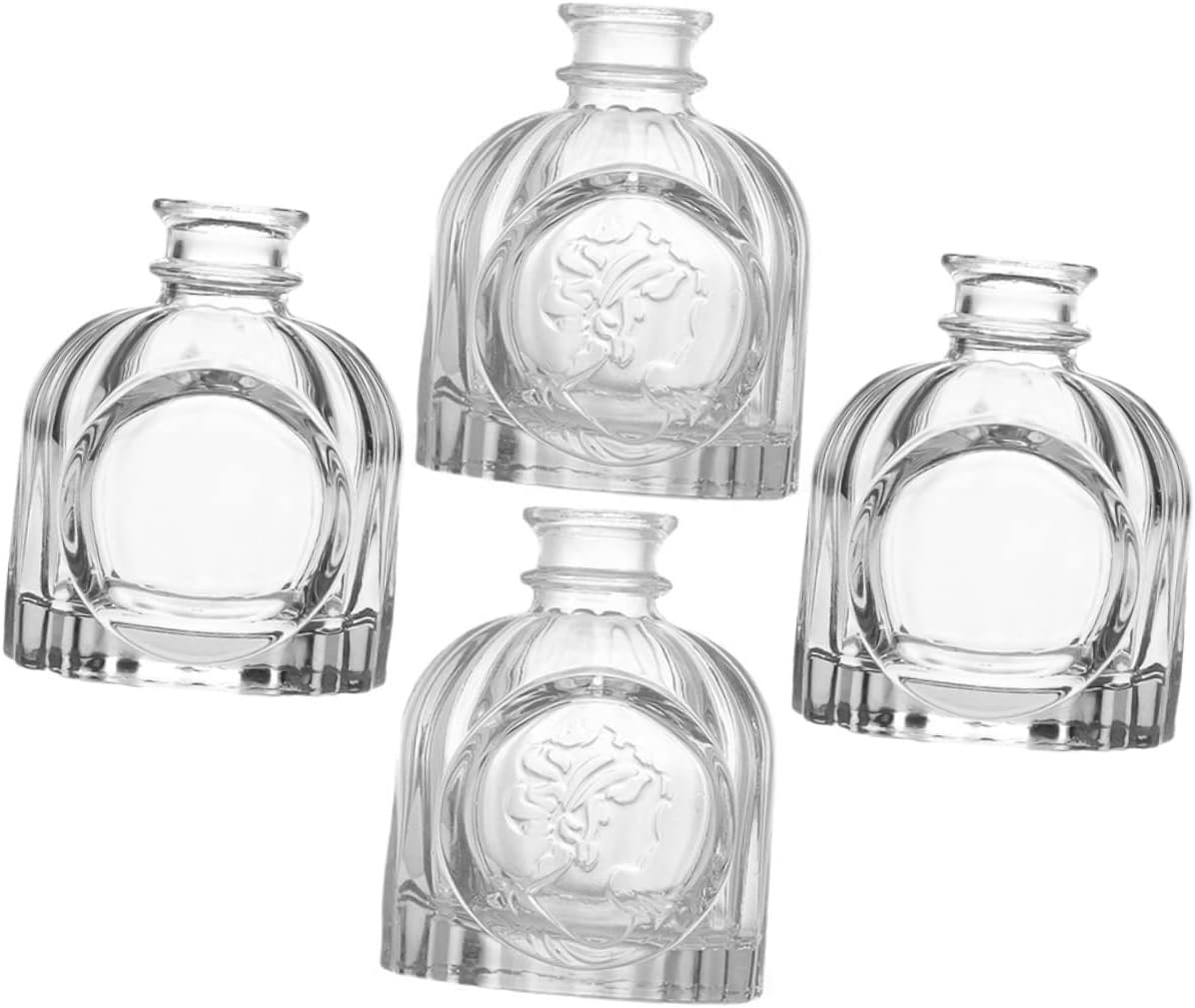 Fragrance Storage Container Dispenser Jars 100Ml Glass Aromatherapy Diffuser Bottles for Home Office 4Pcs Set image number 3