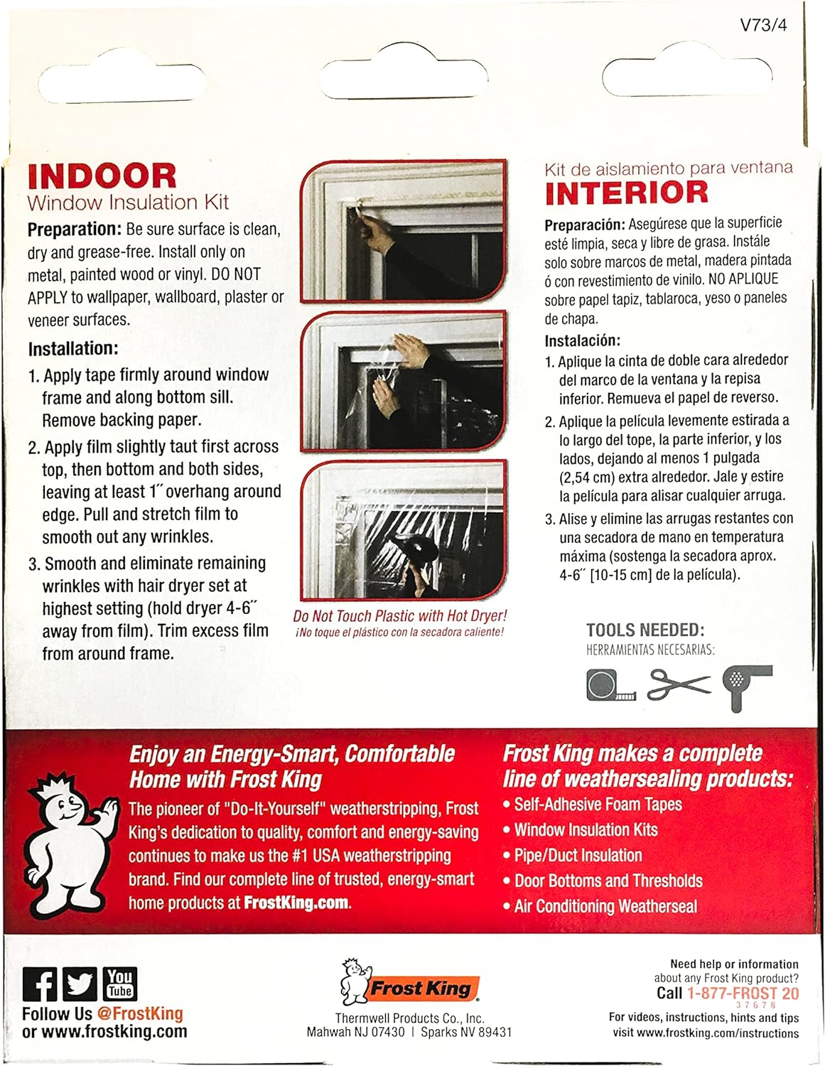 Frost King E/O Indoor Window Insulation Kit (4 per Pack) image number 4