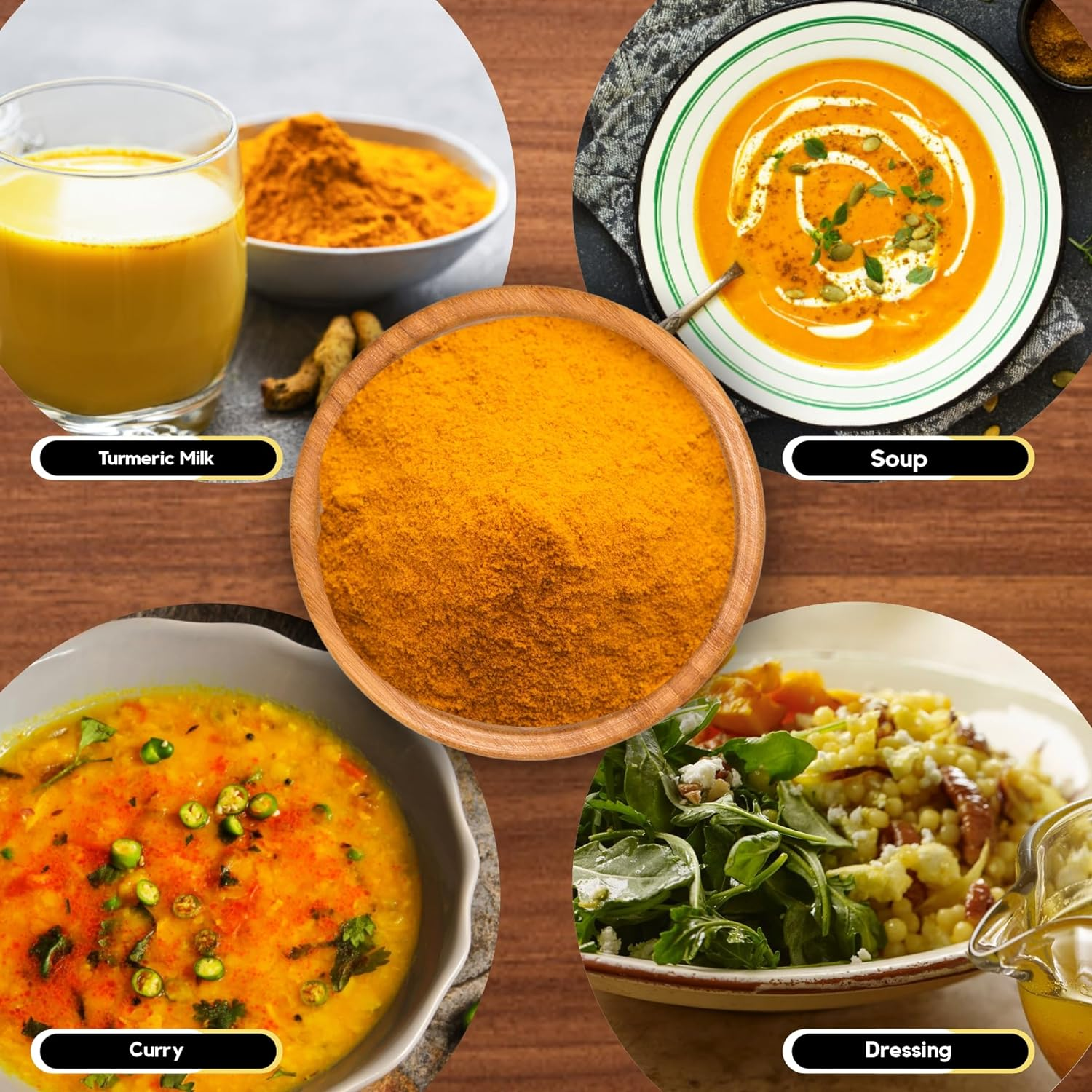 Organic Zing Turmeric Powder - 115 G / 4 Oz | Finely Ground Turmeric Root for Cooking & DIY Food Recipes image number 3