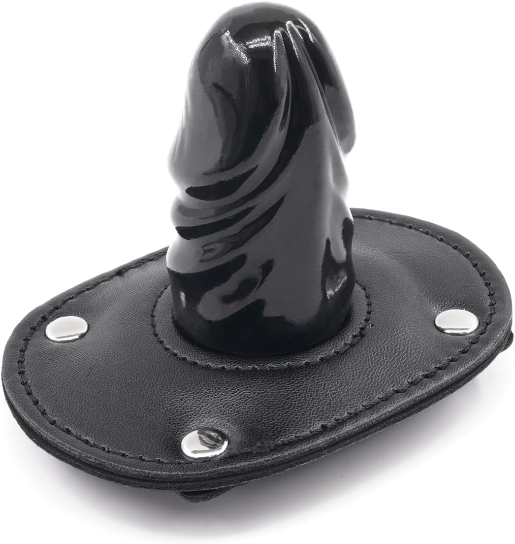 Realistic Silicone Dildo Gag for Bondage Restraints - Silicone Sex Toy Penis Gag for SM Games - SM Gag Muzzles - BDSM Restraints Bondage Gag for Sex Games image number 2