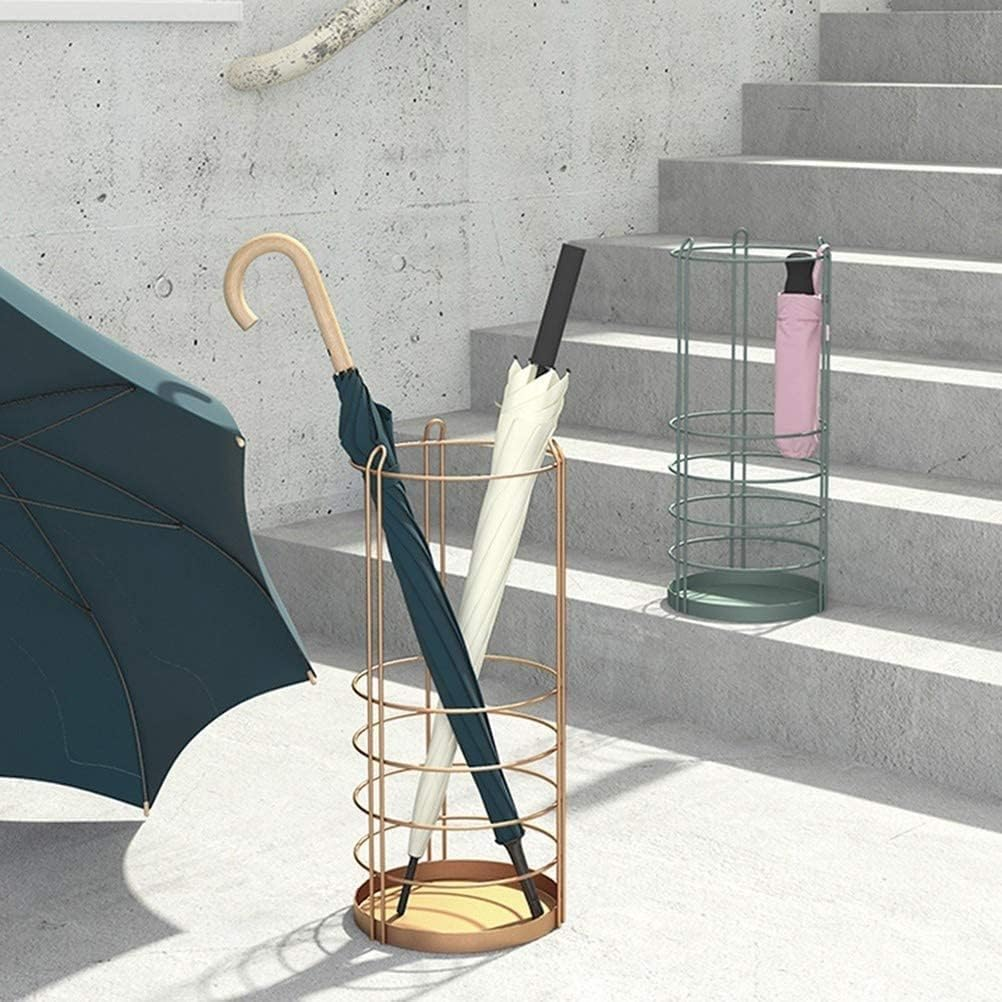 Umbrella Stand Stand Rack,Metal Umbrella Stand Rack, Umbrella Stand Umbrella Stands Hotel,Multi-Function Long-Short Umbrella Storage Bucket,Suitable for Home-Cafe Decoration Frame,3 Colors,2 image number 3