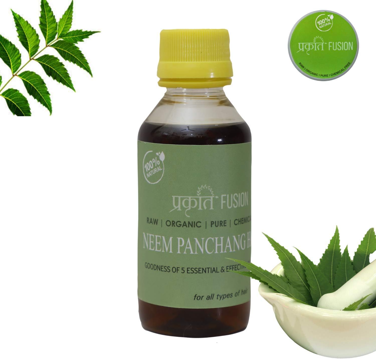 Prakrati Fusion Neem Panchang Hair Oil | Pure,Organic & Chemical Free image number 3