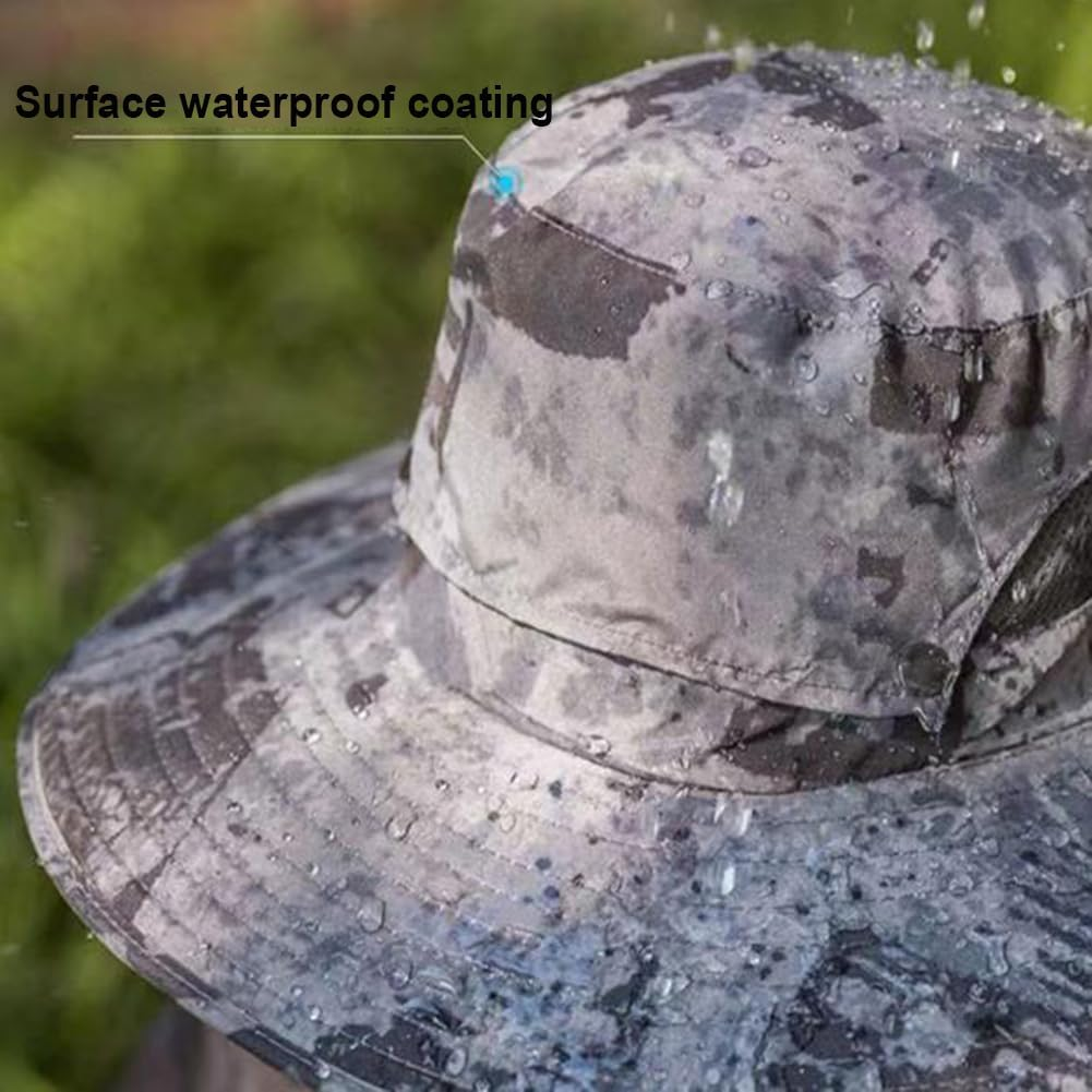 Wide Brim Solar Fan Hat, Solar Powered Hat Fan, for Hiking, Camping and Fishing image number 1