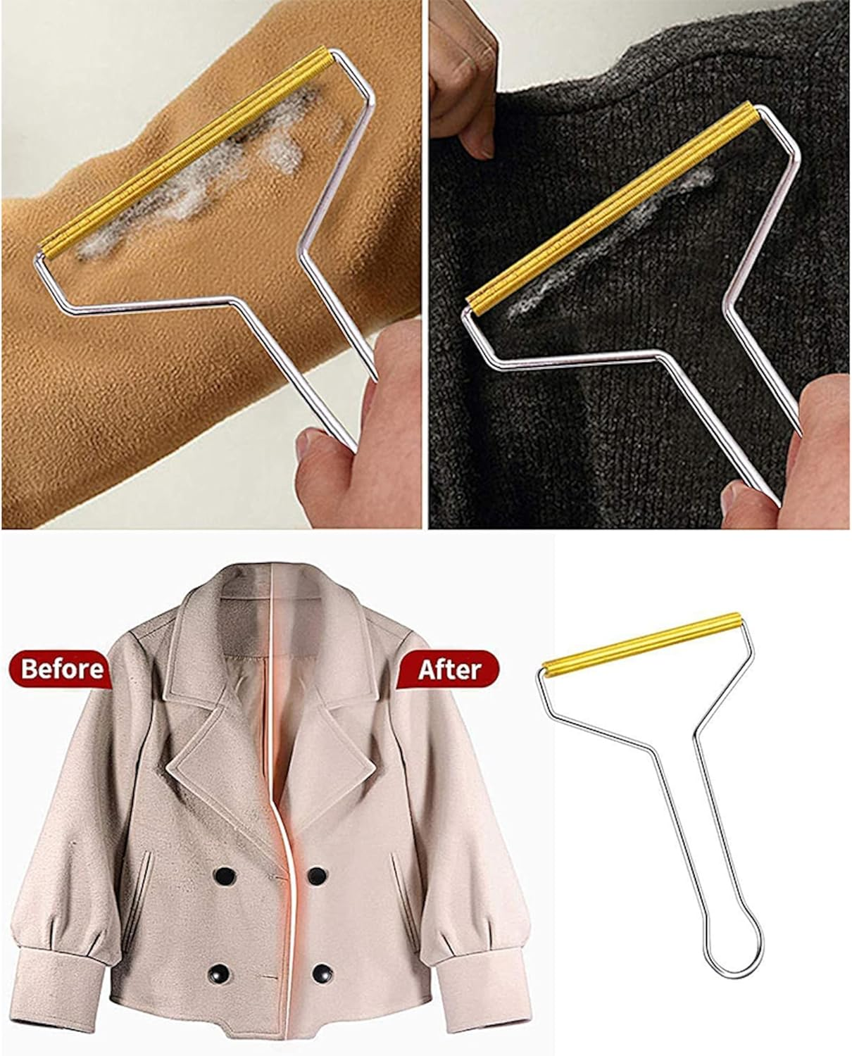 Premium Pet Hair Remover, Lint Remover, Lint Shaver, Reusable Double Sided Lint Roller with Handle, Easy to Clean Pet Fur, Efficiently Removes Dog Hair & Cat Hair Dust in Carpets and Furniture image number 6