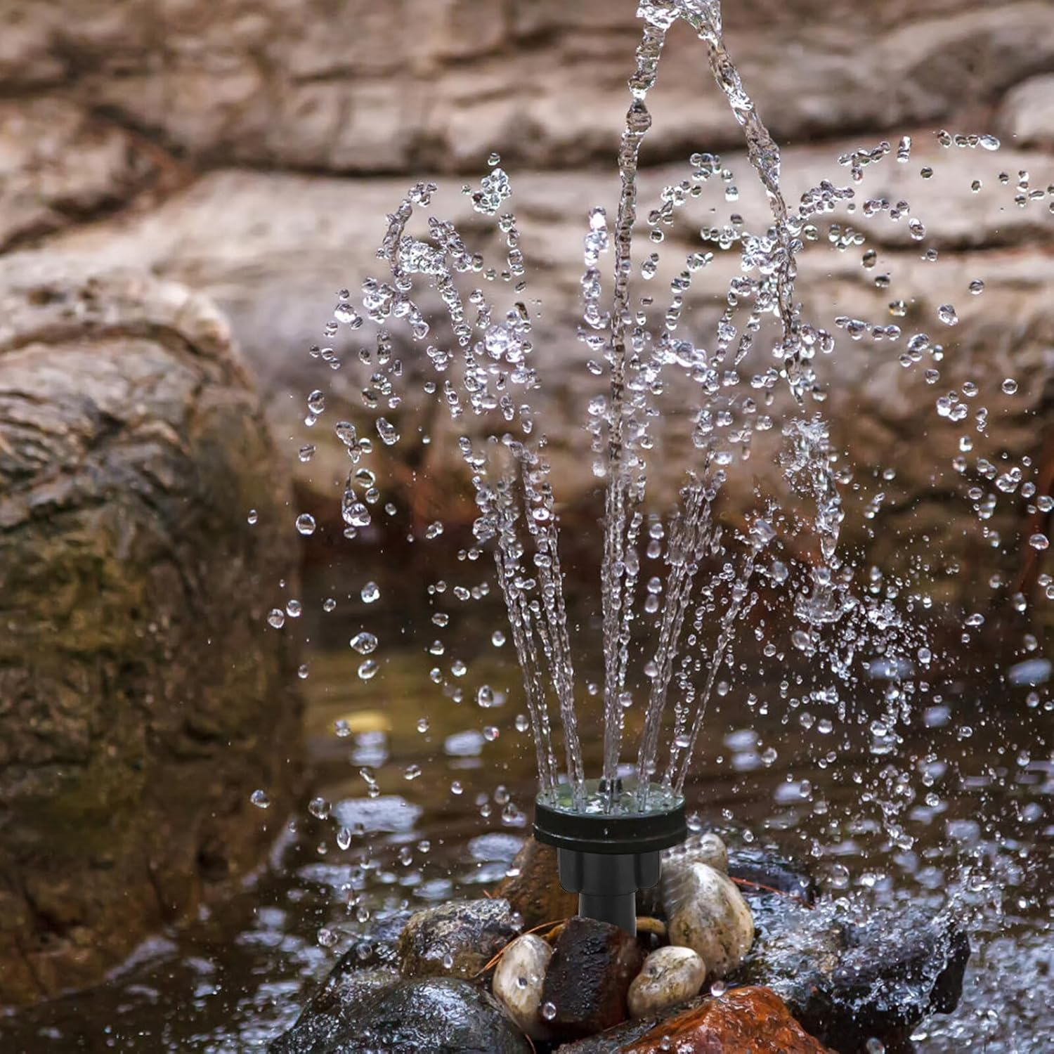 Abaodam Solar Powered Floating Fountain Water Pump Outdoor Garden Sprinkler Bird Bathing Station Solar Fountain for Patio Balcony Decoration image number 4