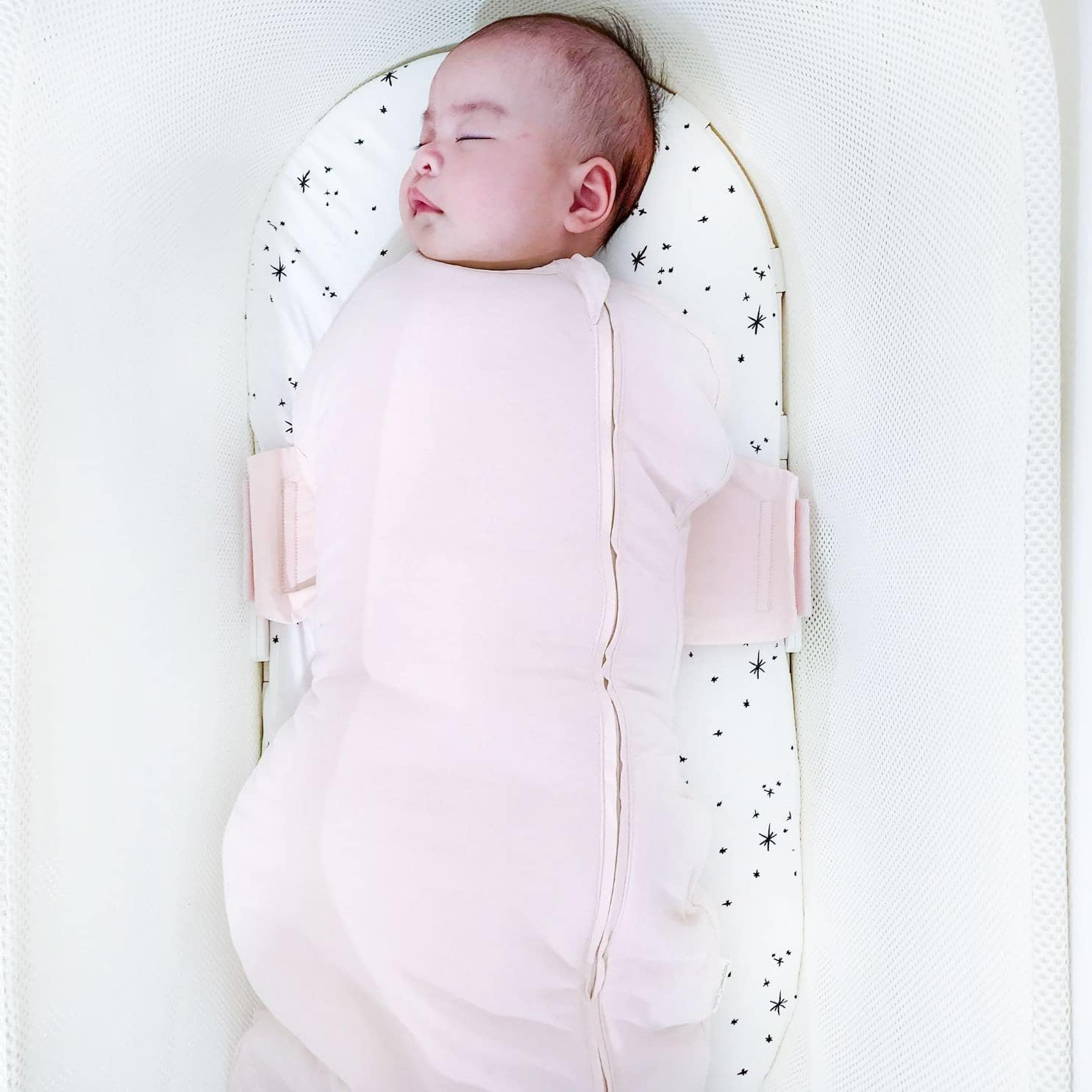 Happiest Baby SNOO Comforter Sleep Sack - 100% Organic Cotton Baby Swaddle Blanket - Doctor Designed Promotes Healthy Hip Development (Rose, Small) image number 2