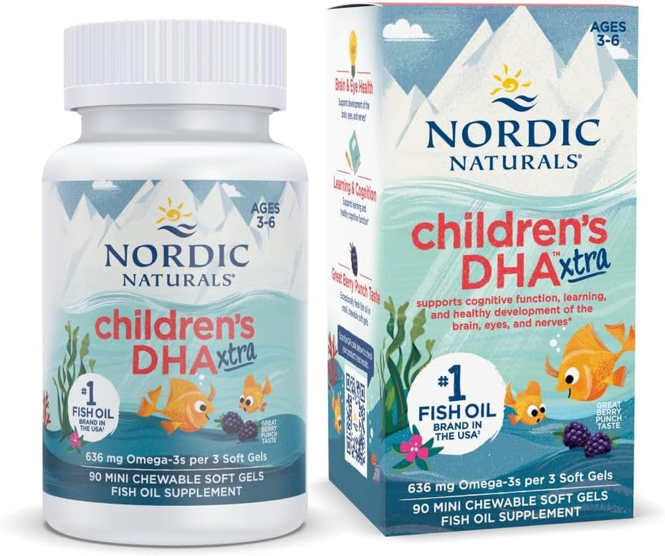 Nordic Naturals Children'S Dha Xtra, Berry Punch Softgels, 636 Mg, Pack of 90 Capsules image number 3