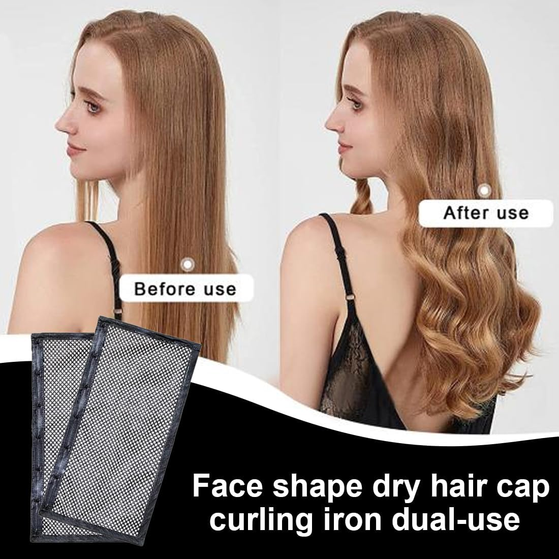 Hair Clips 2 Pack Curlers Curling Iron Curling Net Curling Aid Presented in the Shape of Mesh Hair Accessories image number 5