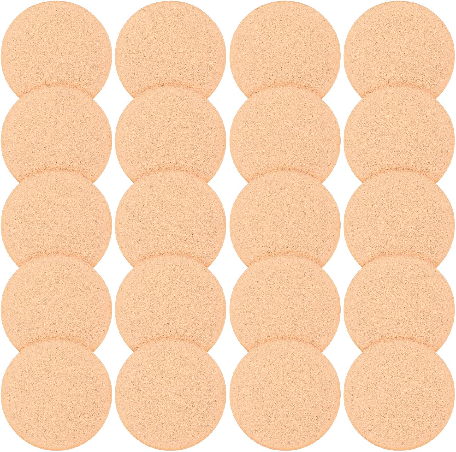 20 Pcs Nude round Makeup Sponge Cosmetic Sponge Make up Pads Makeup Sponges for Blending Beauty Make up Foundation Powder Blender for Liquid Foundation Cream Concealer, Wet and Dry Dual Use image number 5
