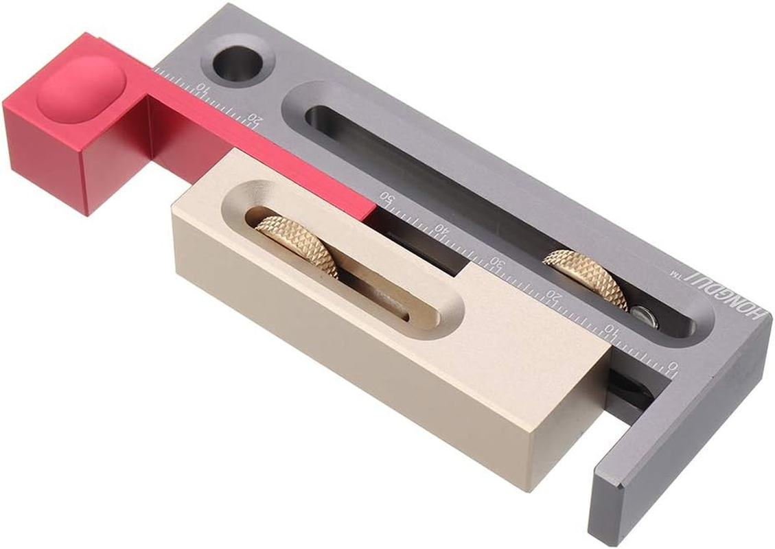 HONGDUI JF15 Kerfmaker Table Saw Slot Adjuster Mortise and Tenon Tool Woodworking Movable Measuring Block