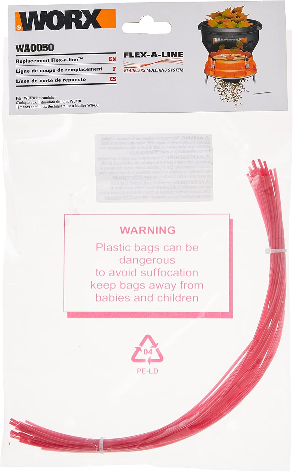 WORX WA0050 Flex-A-Line 24-Pack 13" Replacement Line for WG430 Electric Leaf Mulcher