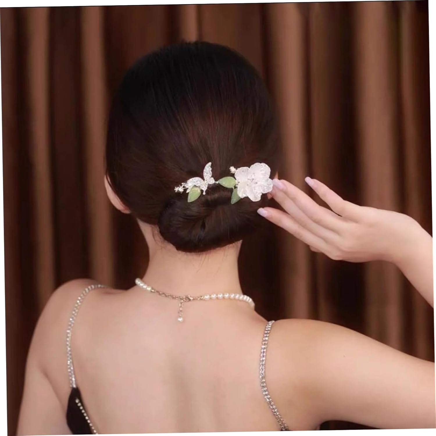Hair Bun Maker, 2PCS Lazy Hair Curler, Flower Butterfly Hair Bun Roller, Elegant Hair Twist Bun Maker for Women & Girls image number 5