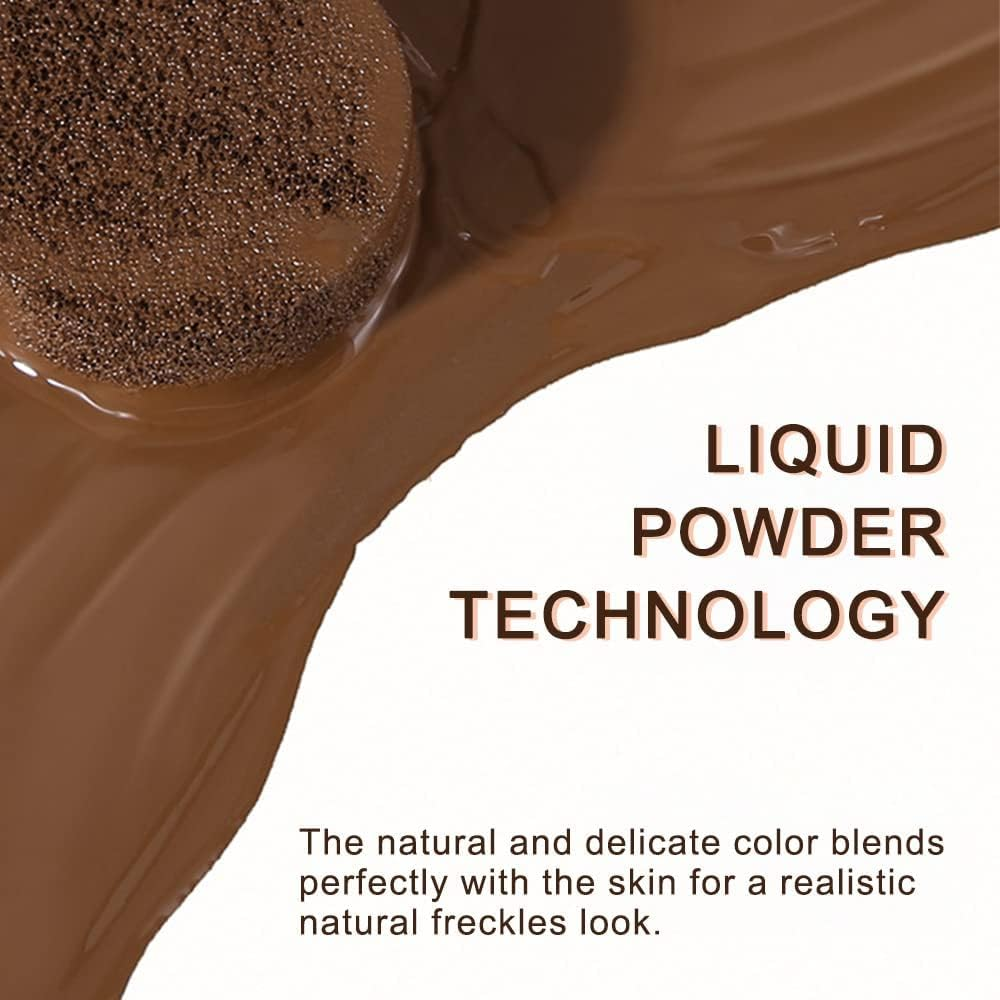 Upgrade Liquid Freckle Pen, Liquid Fake Freckles Stamp Air Cushion, Waterproof Long Lasting Freckles Marker for Cheek, Magic Freckle Stamp for Natural Sunkissed Makeup (Gold, General) - Gold image number 1