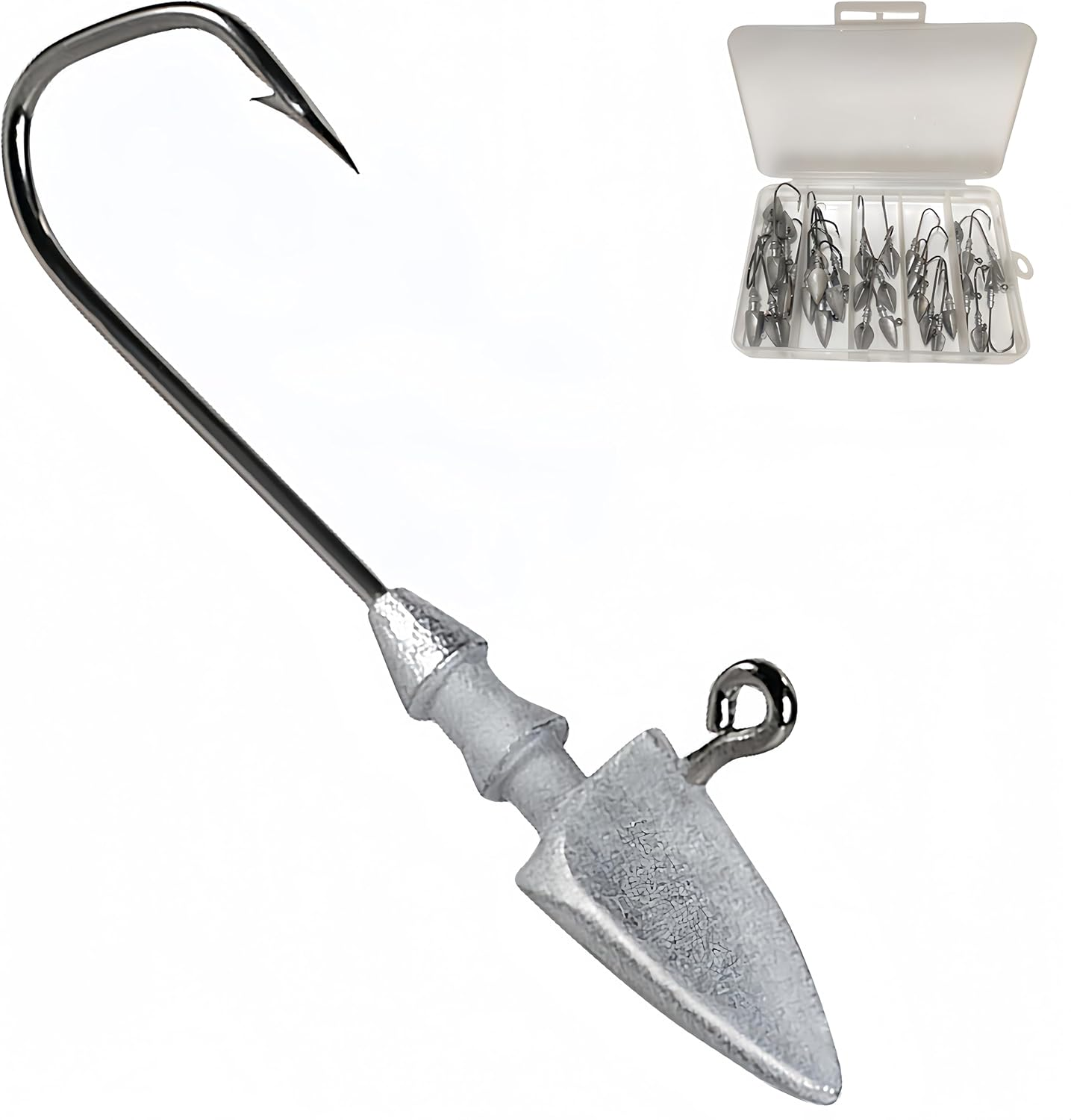 DAYUYUE 30Pcs Fishing Jig Heads Kit 3.5G 5G 7G 10G 14G with Tackle Box Soft Bait Hooks for Freshwater Saltwater Lures image number 6