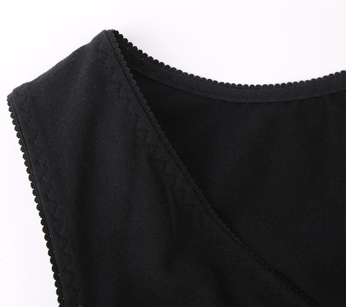 Women'S Cotton V Neck Tank Top/Bra for Maternity and Nursing image number 4