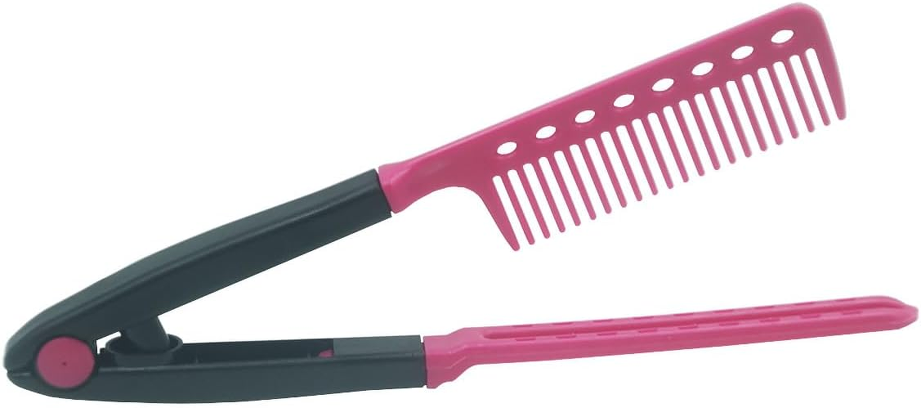 Zqzeen 3 PCS Set V Shaped Plastic Hair Straightening Comb DIY Salon Hair Brush Combs image number 5