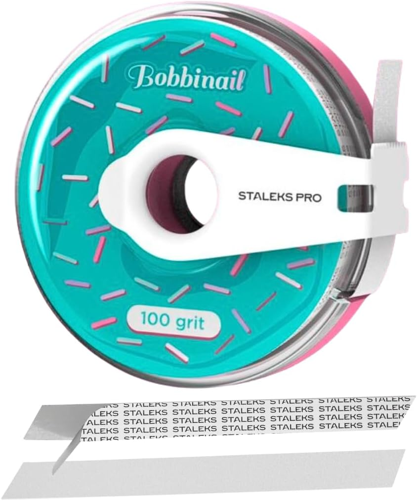STALEKS PRO BOBBINAIL Donut File Dispenser with White Adhesive File Refill Expert (&lrm;Donuts + Refill) (240 Grit) image number 5