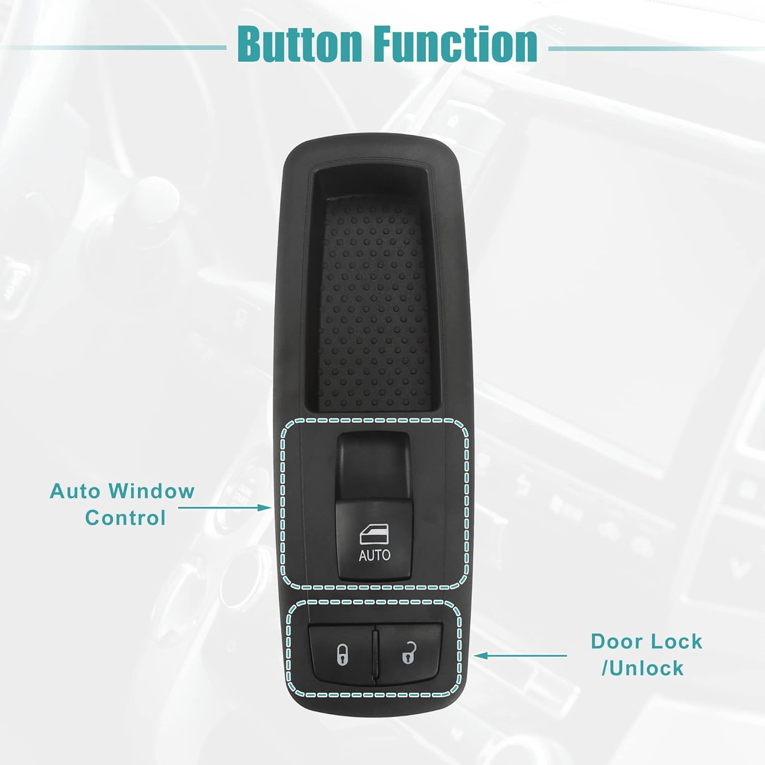 Front Left Driver Side Master Power Window Switch Replacement Fit for Jeep Grand Cherokee - Pack of 1 Black image number 4