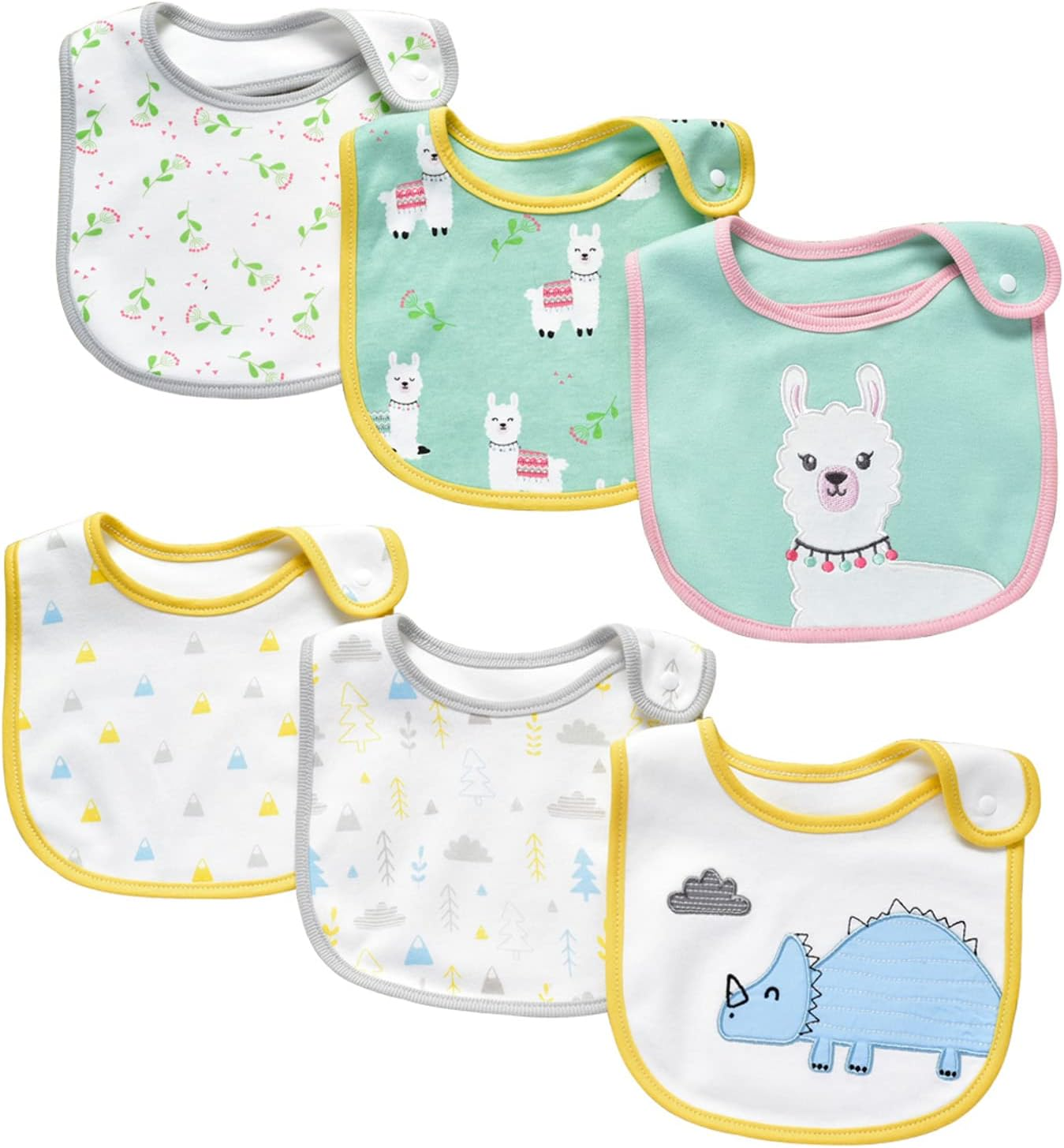 Insular Baby Bibs Baby Bandana Drool Bibs 100% Cotton for Boys Girls Unisex for Teething and Drooling, 6 Pack image number 4