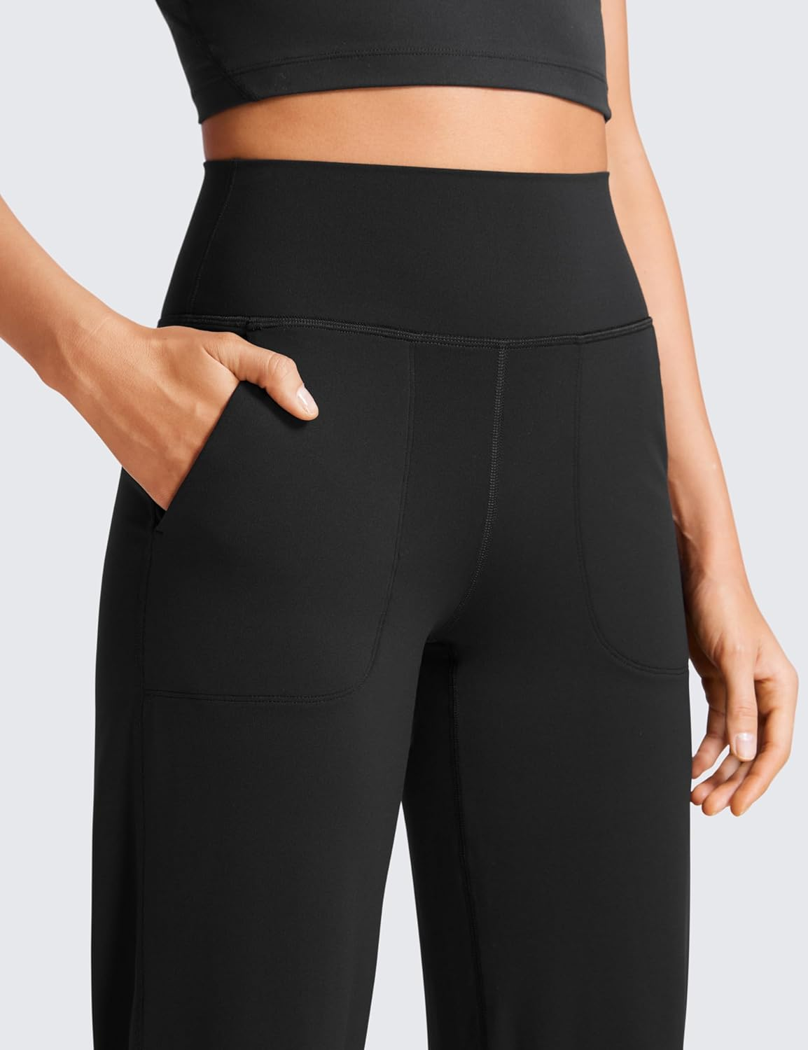 CRZ YOGA Womens Butterluxe High Waist Wide Leg Pants with Pockets 31" - Buttery Soft Comfy Casual Yoga Lounge Leggings image number 6