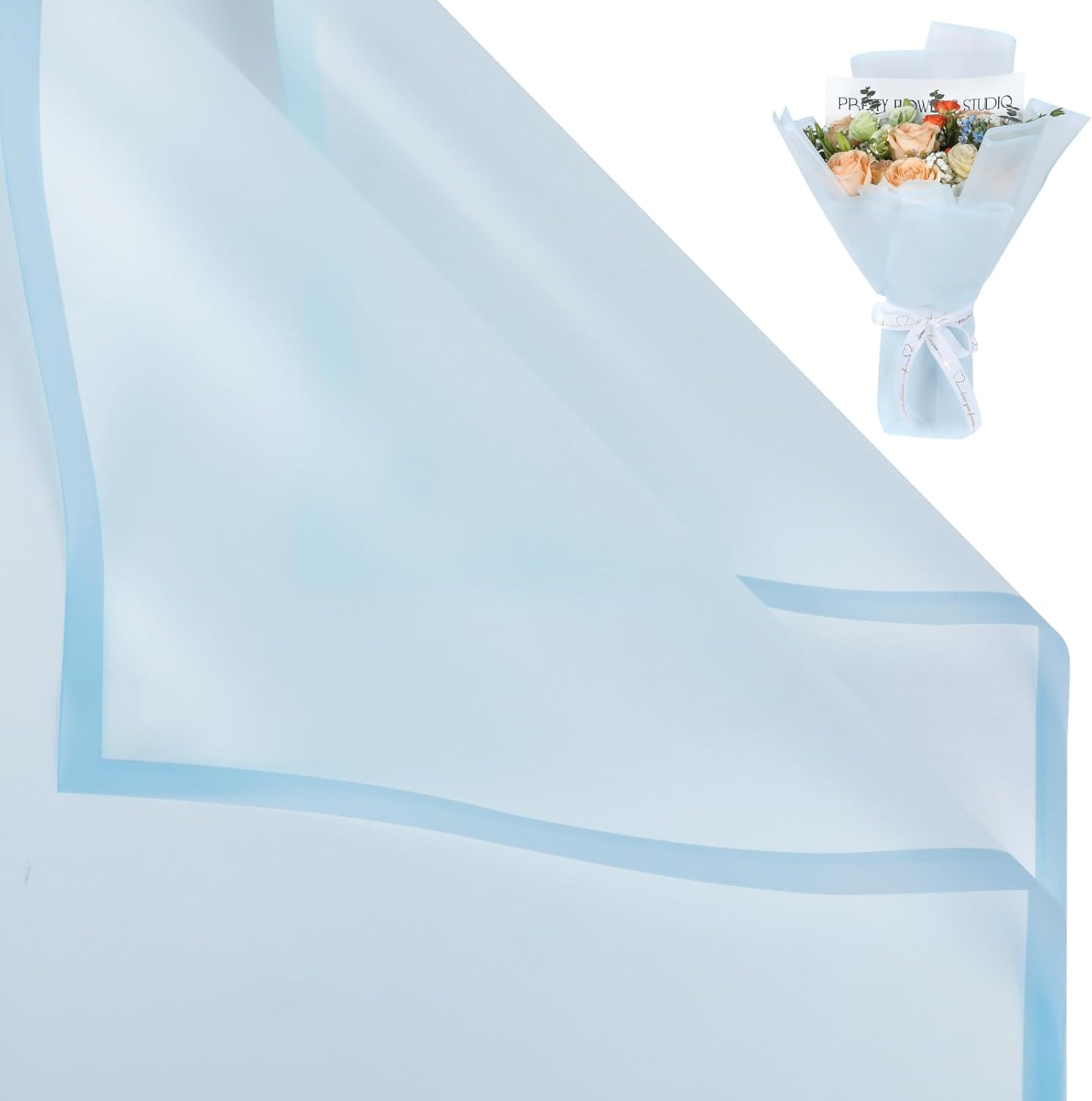 NESCCI 20 Sheet Flower Wrapping Paper - Waterproof Floral Bouquet Wrapping Paper, Florist Supplies Packaging Paper for Wedding Birthday Gift DIY (Butterfly Pink) image number 4