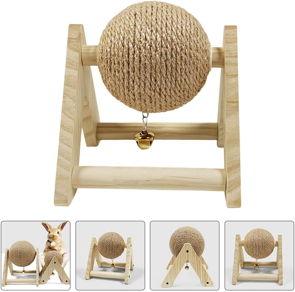 Vmitejoe Pet Cat Toys Cat Scratching Scratcher Bunny Chewing Snack Sisal Grinding Claw Board Bunny Scratch Toy Easy Install image number 5