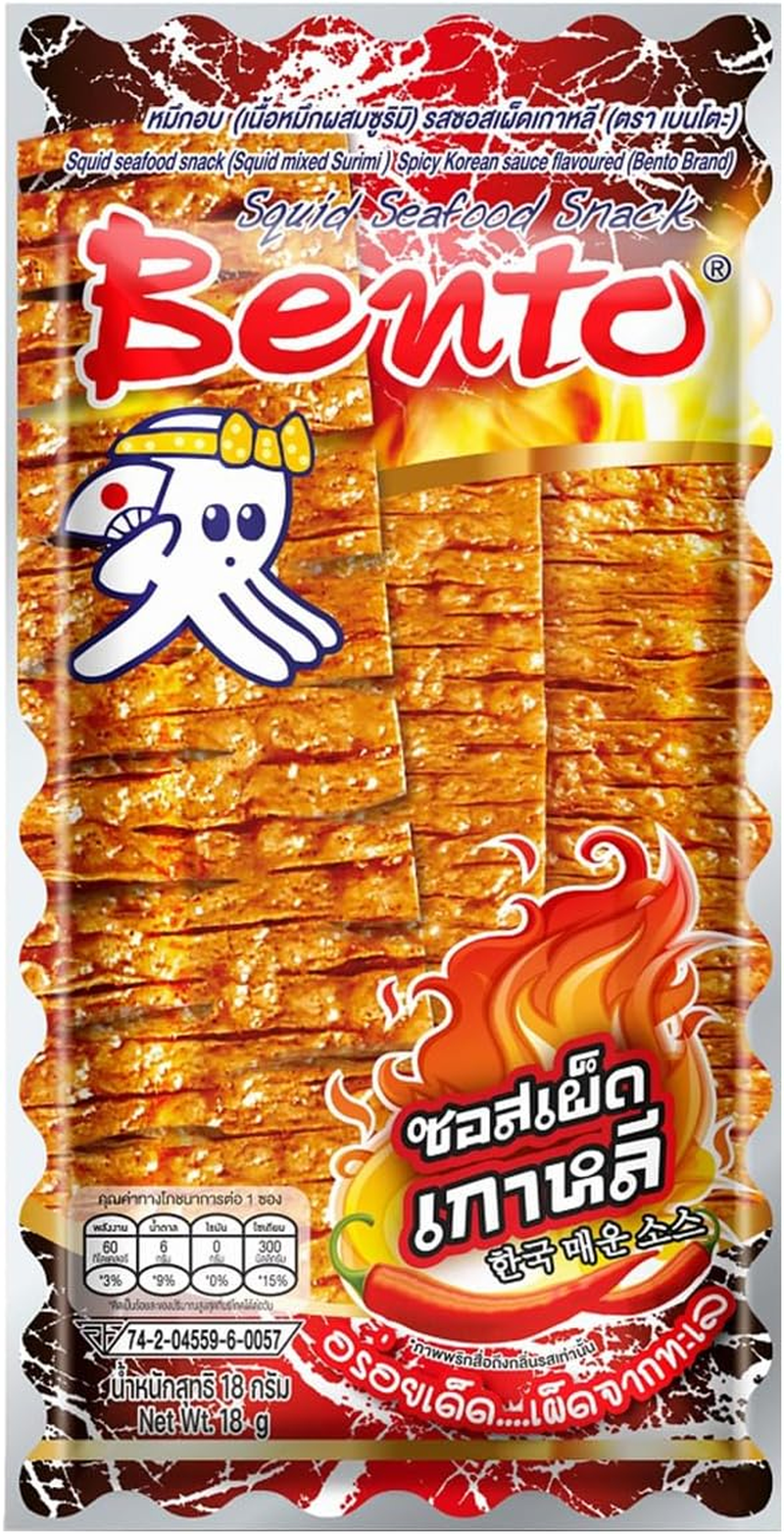 Bento Squid Seafood Snack Spicy Korean Sauce 18G image number 1