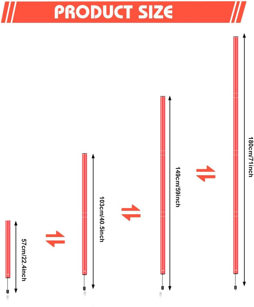 YGORTECH Soccer Agility Training Slalom Poles Set - Includes Poles(Set of 6) Drills,Agility Ladder, 10 Soccer Cones,Jump Rope for Speed Training, Football Training, Basketball&Fitness