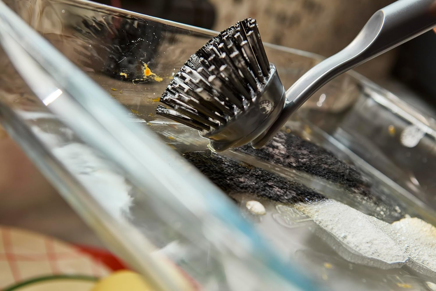 Joseph Joseph Sinktech Dish Brush with Replacement Head, Durable Bristles, Pan Scraper, Easy to Replace image number 2